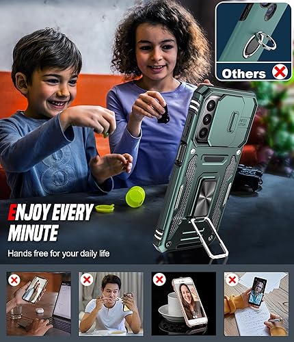 Miniatura 7 de LeYi Funda para Samsung Galaxy A23 5G No compatible con A23 UW con 2 protectores de pantalla, funda resistente con cubierta deslizante para cámara y