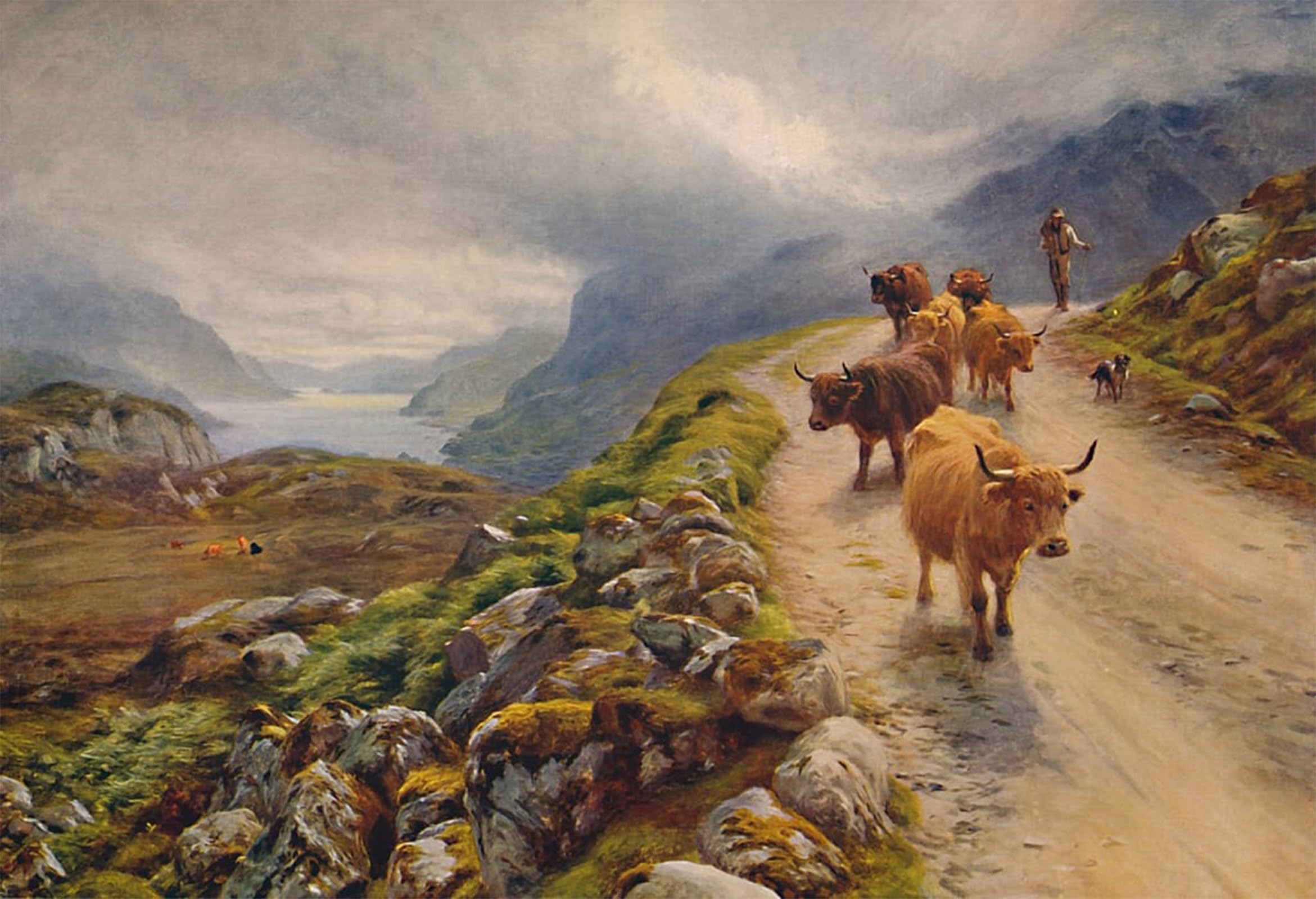 Cuadro para decoración de paredes Loch Maree di Farquharson, lienzo de 60x90cm 5