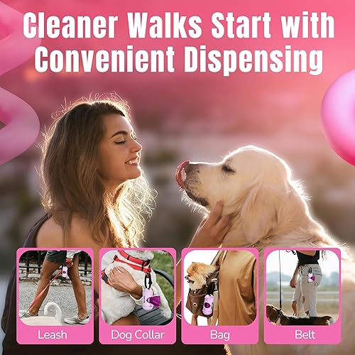 Miniatura 6 de Pet N Pet Bolsas de excremento para perros, 288 bolsas de excremento de perro con aroma a lavanda con dispensador de correa, certificado USDA 38% a