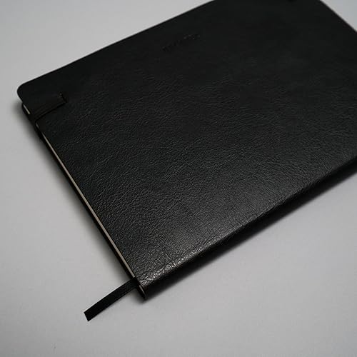 Miniatura 4 de Cuaderno de cuadrícula de puntos, tapa blanda de doble capa A5 (5.75 x 8.25 pulgadas), diario de viñetas, 189 páginas pre-numeradas, 3.53 ozm (cuero