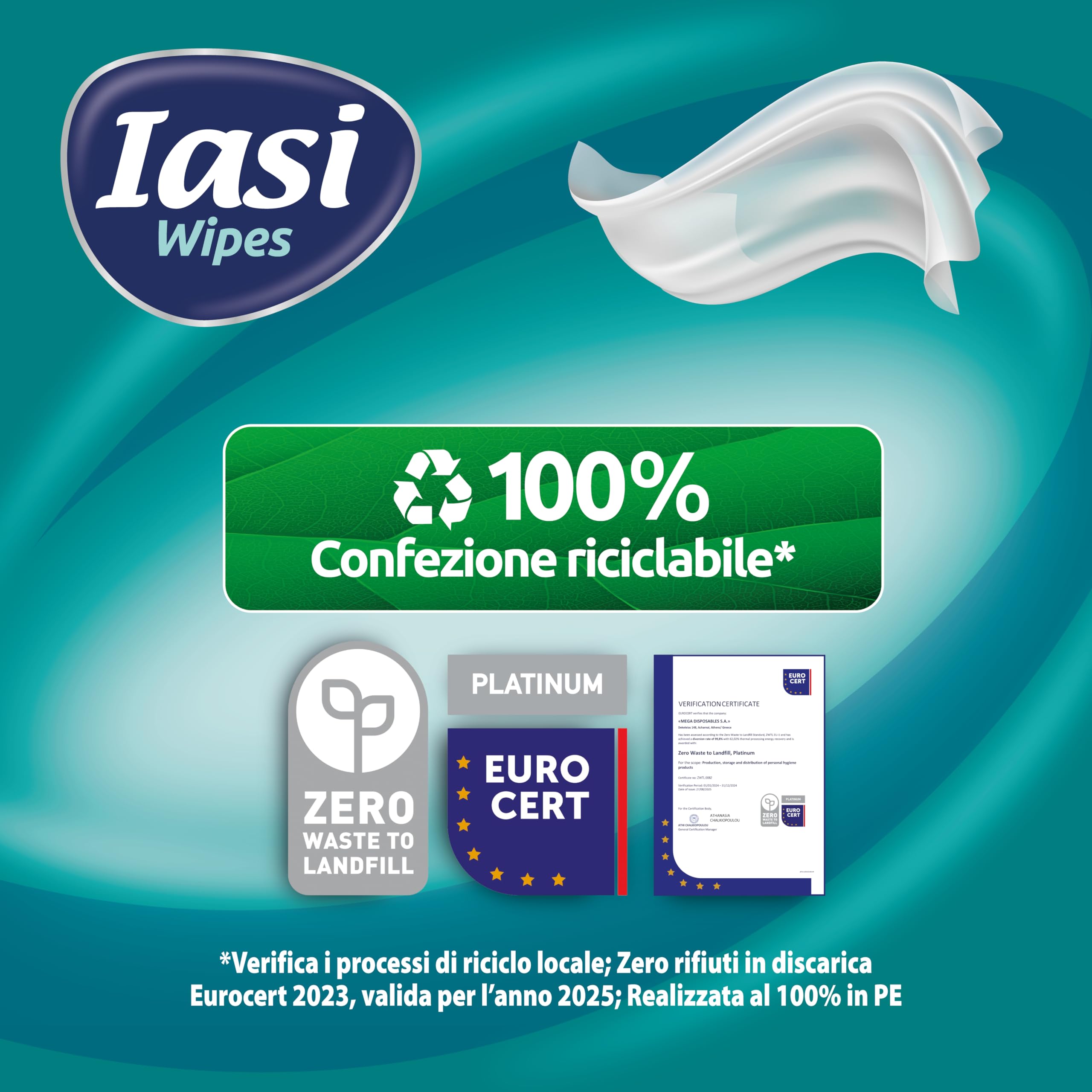 IASI Salviette Umidificate XL per Adulti, Ripristinano il PH naturale della pelle, Igiene Intima e Corpo, Senza Risciacquo, 864 unità