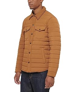 Levi's Men's Quilted Stretch Bomber Shirt Jacket