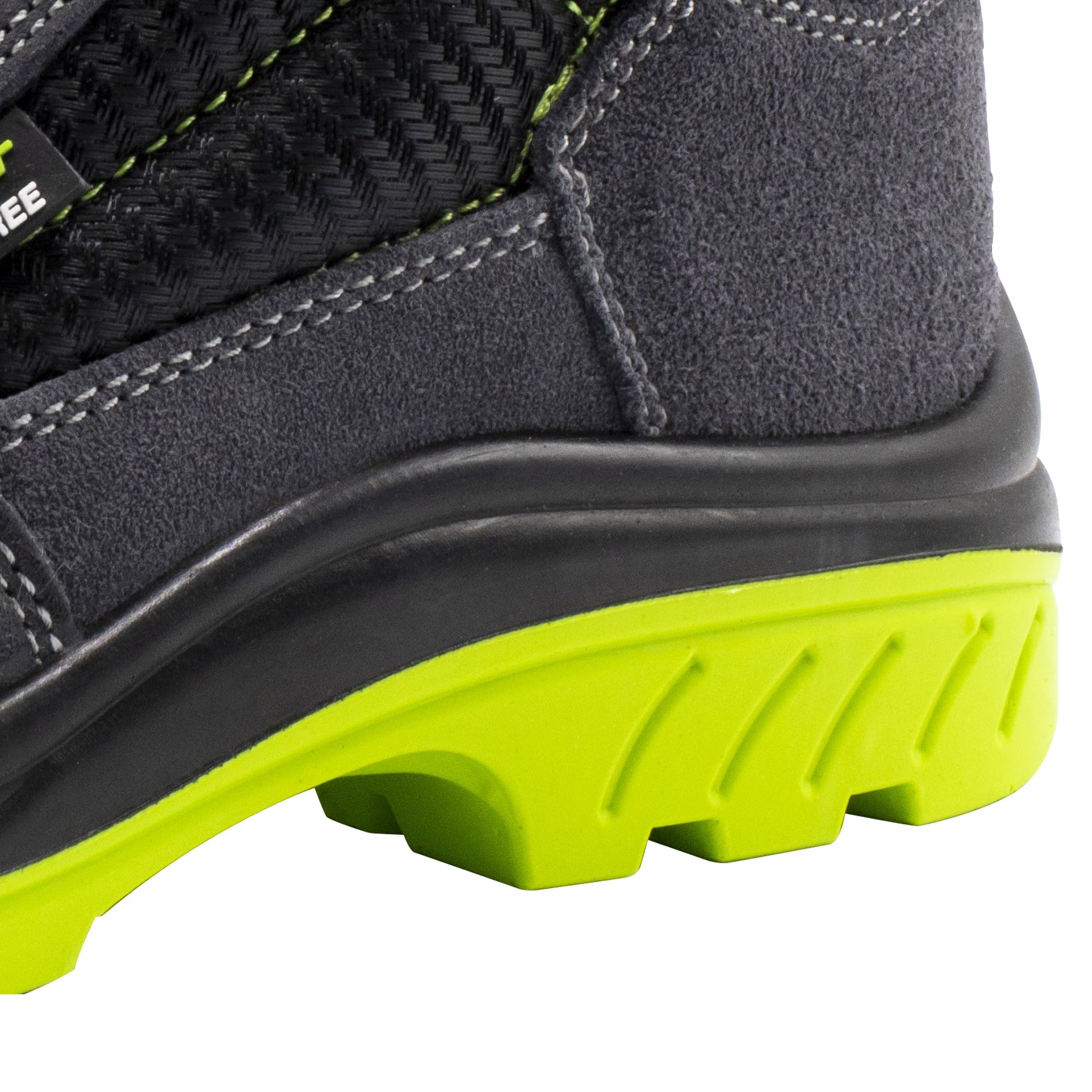 Bellota 72309S1P Bota de Seguridad Piel Serraje Transpirable Resistente Golpes Rozaduras Negro Verde