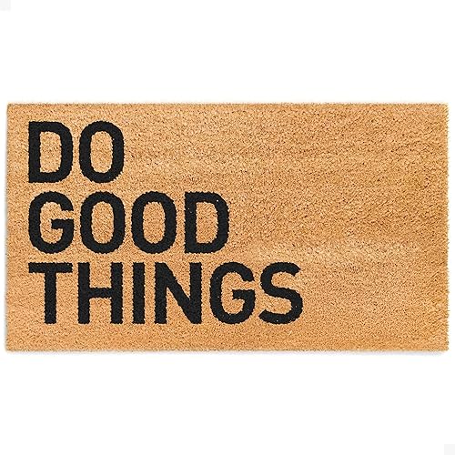 THEODORE MAGNUS Felpudo para Puerta - Felpudo de Bienvenida para Puerta Principal con Parte Posterior Antideslizante - Felpudo de Fibra de Coco