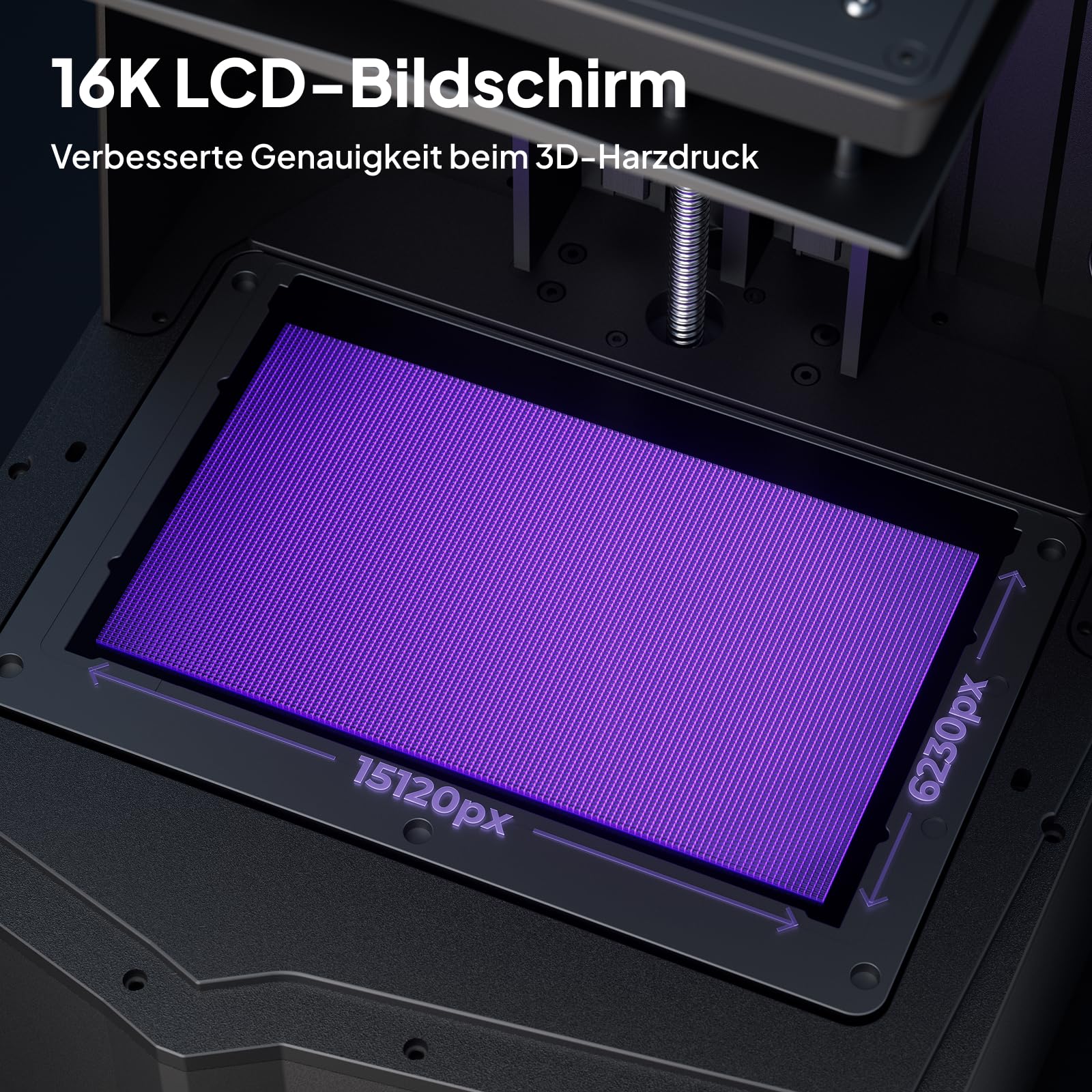 ELEGOO Saturn 4 Ultra 16K Resin 3D Drucker mit Klappdeckel, Smart Tank-Heizung bei 30 °C, 150 mm/h Hochgeschwindigkeitsdruck, Große Druckgröße von 211,68 x 118,37 x 220 mm³