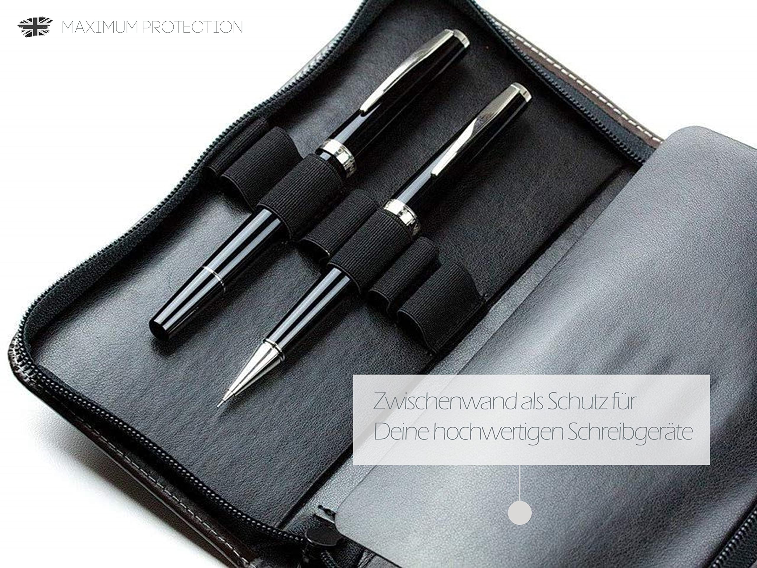 Gunwon Hartschalen-Federmäppchen – Wasserdicht, Schwarz, 20 X 7 Cm (geschlossen), Mit Reißverschluss