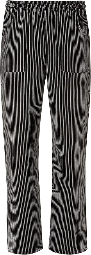 Pantaloni Da Lavoro Unisex Gessato | Con Elastico E Laccio, Misto Cotone, Taglie XS-4XL - Foto 5