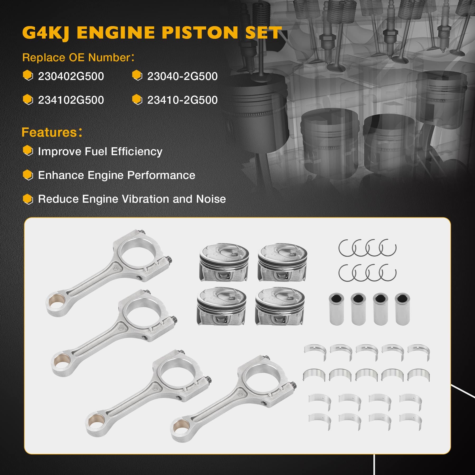 Vilebrequin Moteur 2,4L Pour Hyundai/Kia - Compatible Sonata, Tucson, Optima, Rondo, Pièce De Rechange - 12