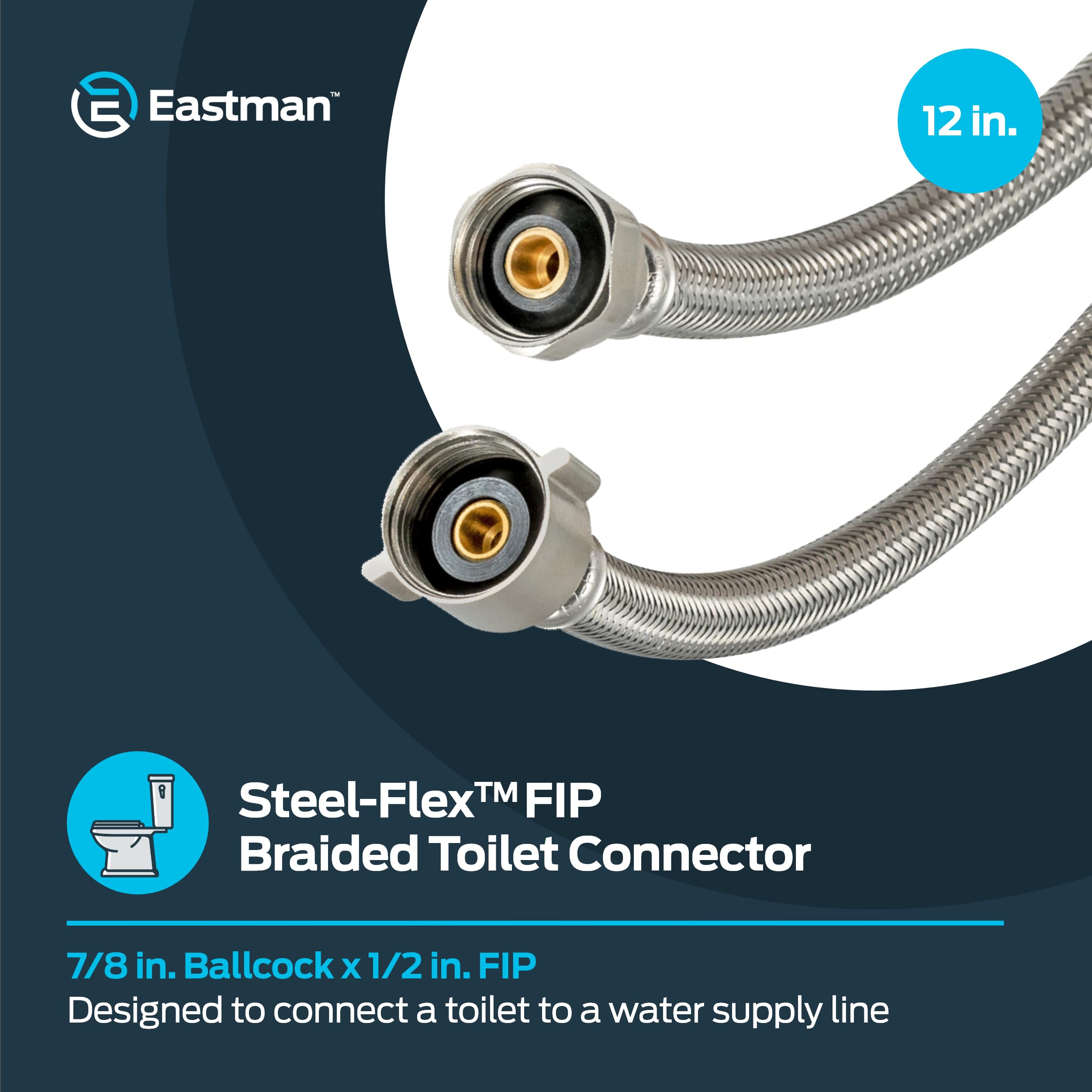 Eastman 48084 Closet/Toilet Connector, Faucet Supply Lines