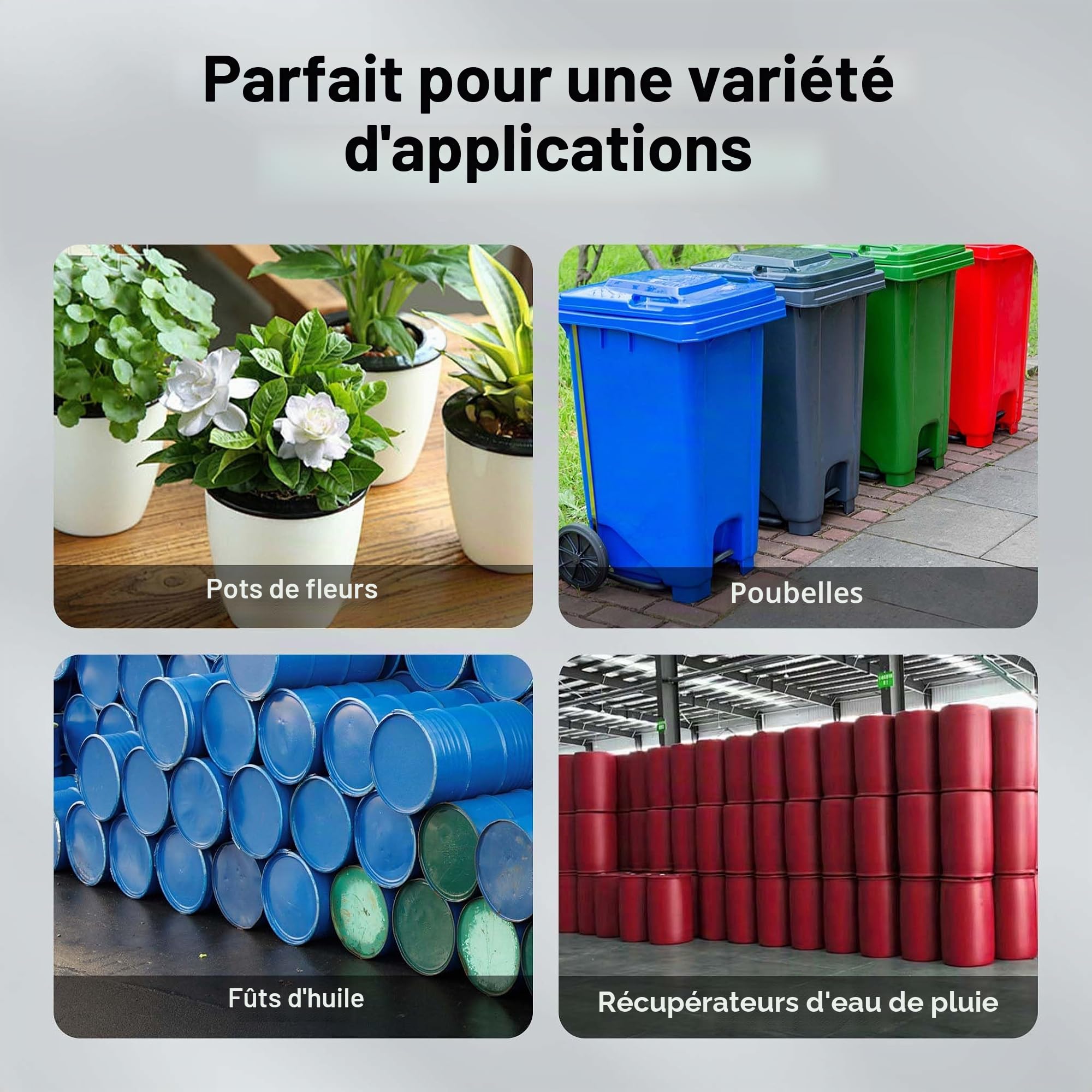 Wiltec Chariot Porte fût – Ø 60 cm – Capacité de Charge Max. 400 kg – en PP – sur roulettes pivotantes – Rouleur Transport de futs Porte-barils