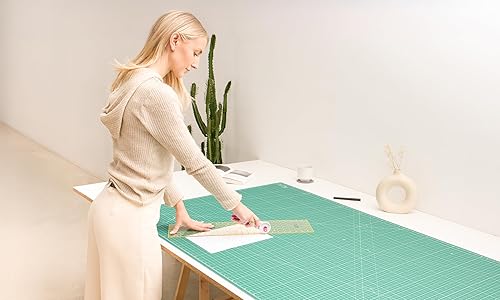 Vista 40 de Elan Tapete de corte A4 verde, tapete de corte autorreparable de 9 x 12 pulgadas, tabla de manualidades de 5 capas verde, tabla de pasatiempos