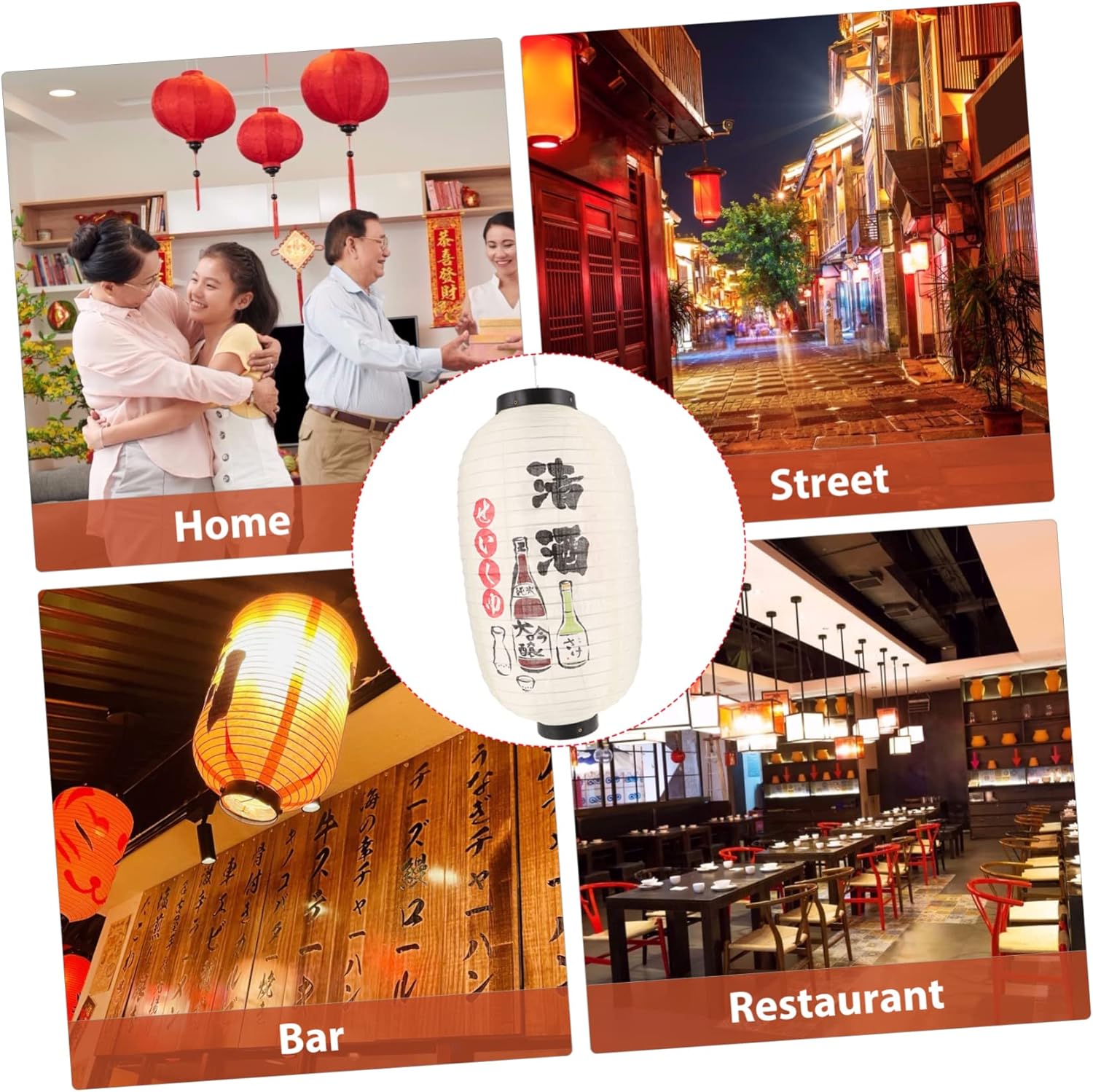 DOITOOL 3pcs Japanese Lantern Ramen Bar Paper Lantern Japanese Hanging Lantern Decoracion para De Mujer Interior Silk Lantern Hanging Paper Silk Cloth Cooking