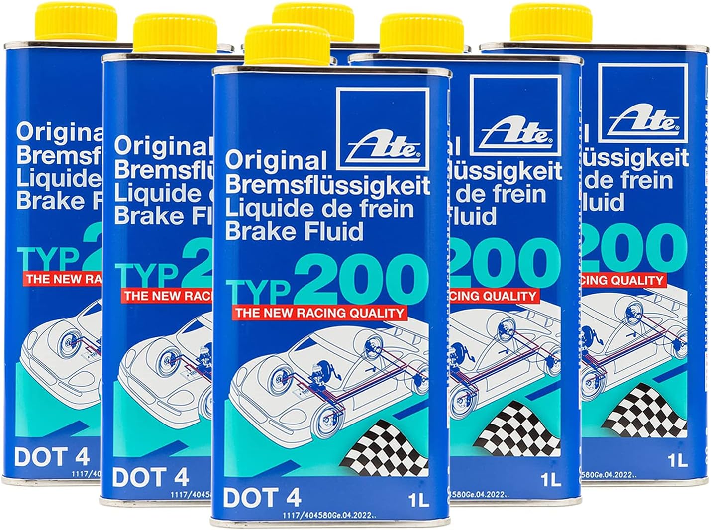 ATE Original Brake Fluid DOT 4 TYP 200 / TYP200 (High Boiling Point) 6
