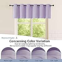 Vista 184 de Simplebrand Juego de 2 paneles de cenefa aguamarina para ventana de cocina de 14 pulgadas de largo, cortinas de oscurecimiento de habitación