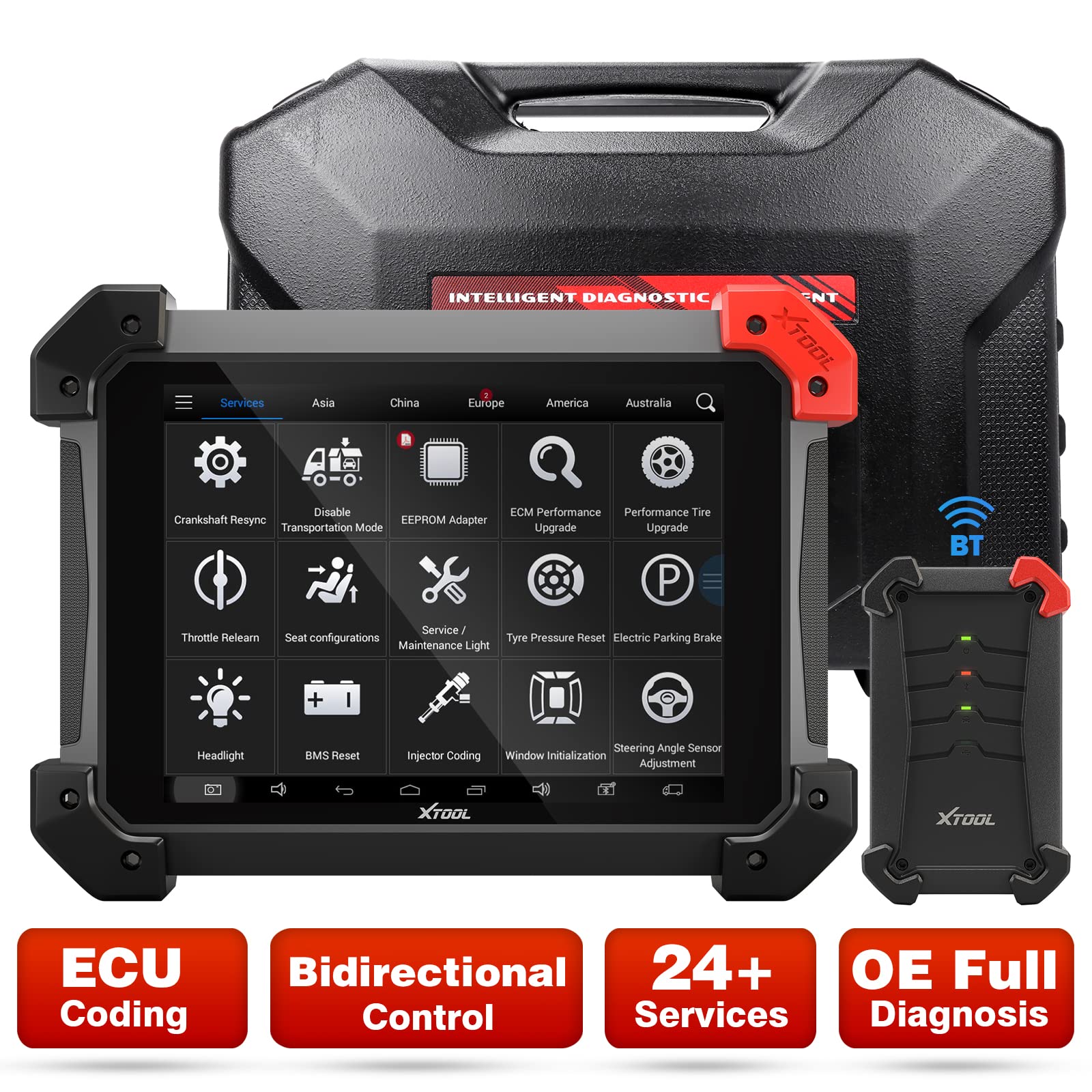 XTOOL PS90 Wireless Automotive Diagnostic Tool with ECU Coding