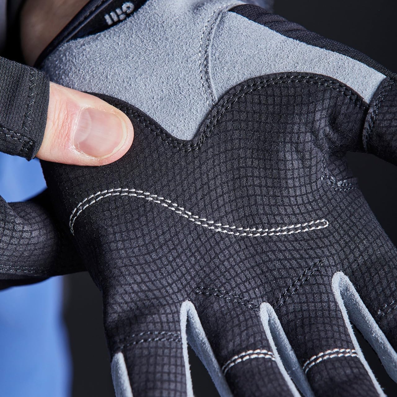 Gill Junior Deckhand Long Finger Sailing Gloves 2022 - Black