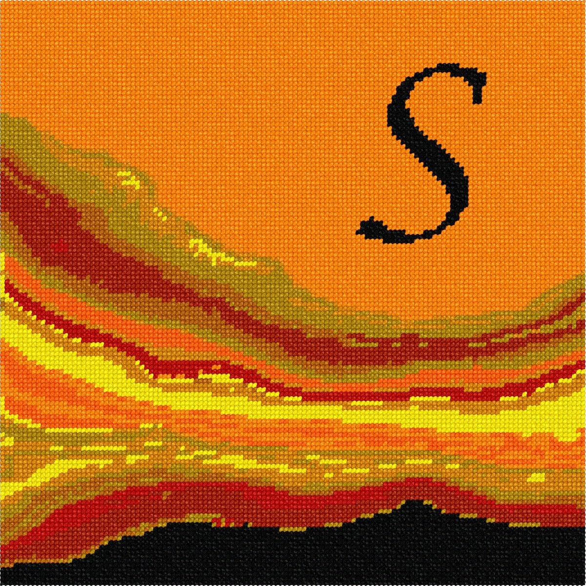 Pepita Needlepoint kit: Letter S Agate Mars, 10