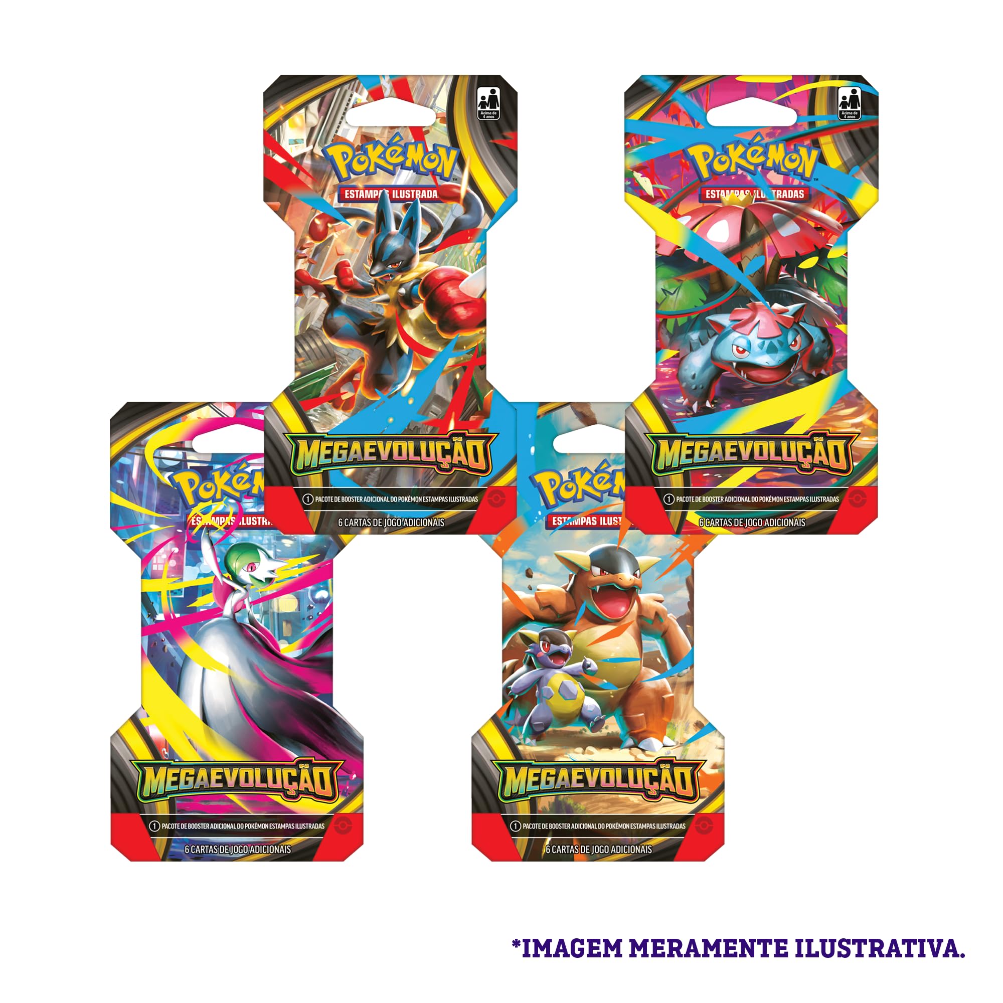 Pokémon TCG, Blister Unitário com 6 Cartas, MegaExpansão ME01 - 5 cm x 7 cm x 0.1 cm