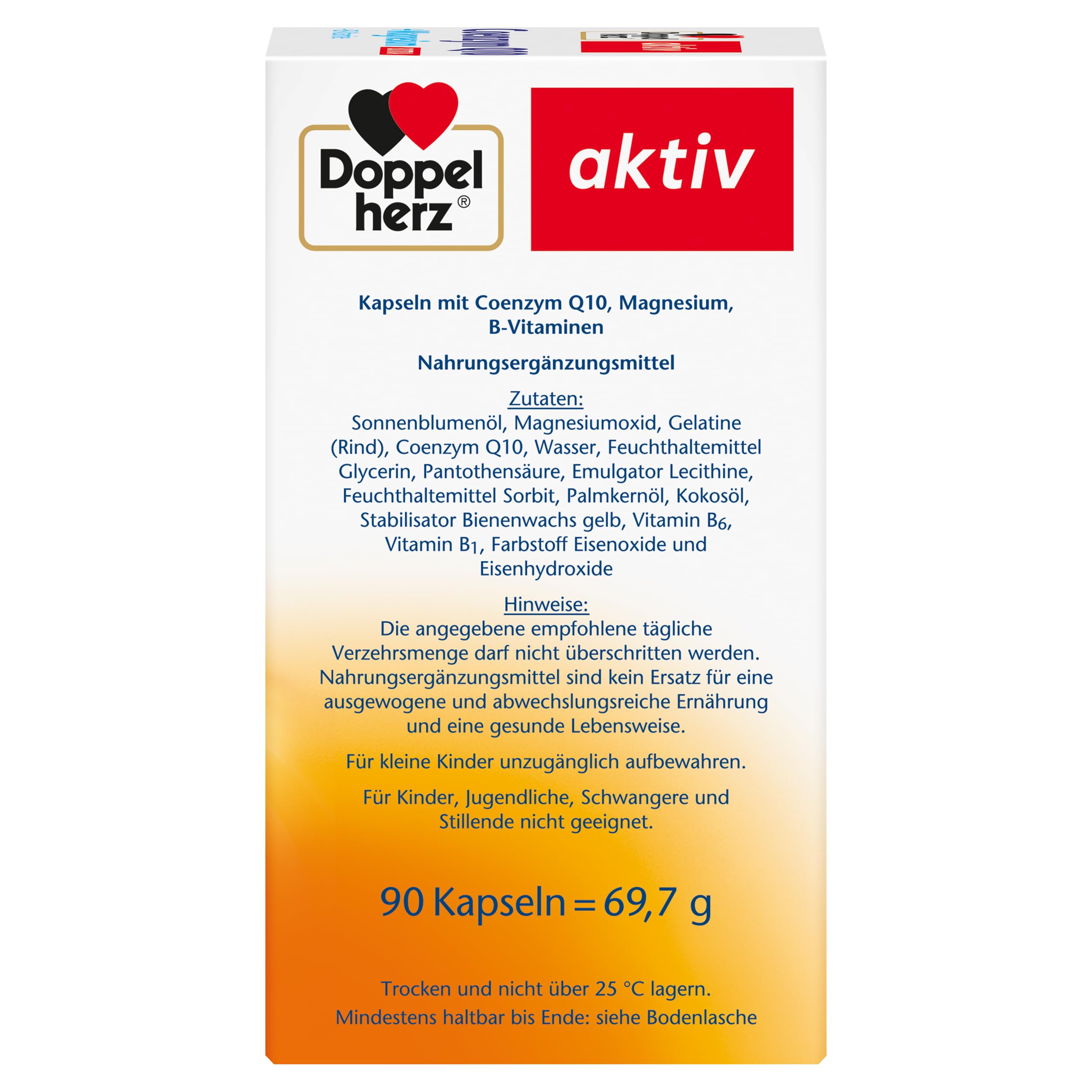 Doppelherz Coenzym Q10 + Magnesium EXTRA + B-Vitamine - 90 mg hochdosiert Coenzym Q10 Ubiquinon pro Tagesportion in einer Kapsel - 90 Kapseln