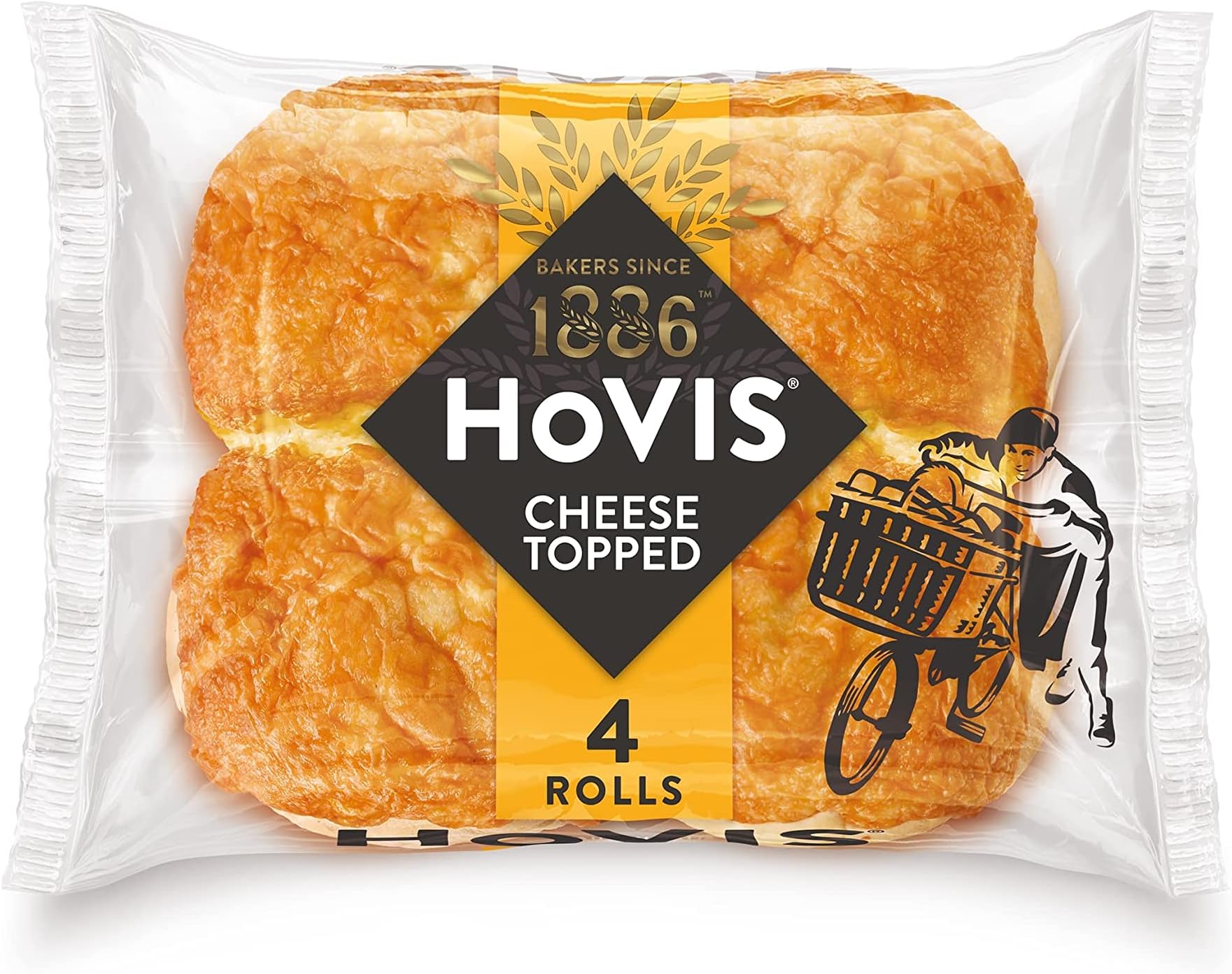 Hovis Cheese Topped Rolls, Pack of 4