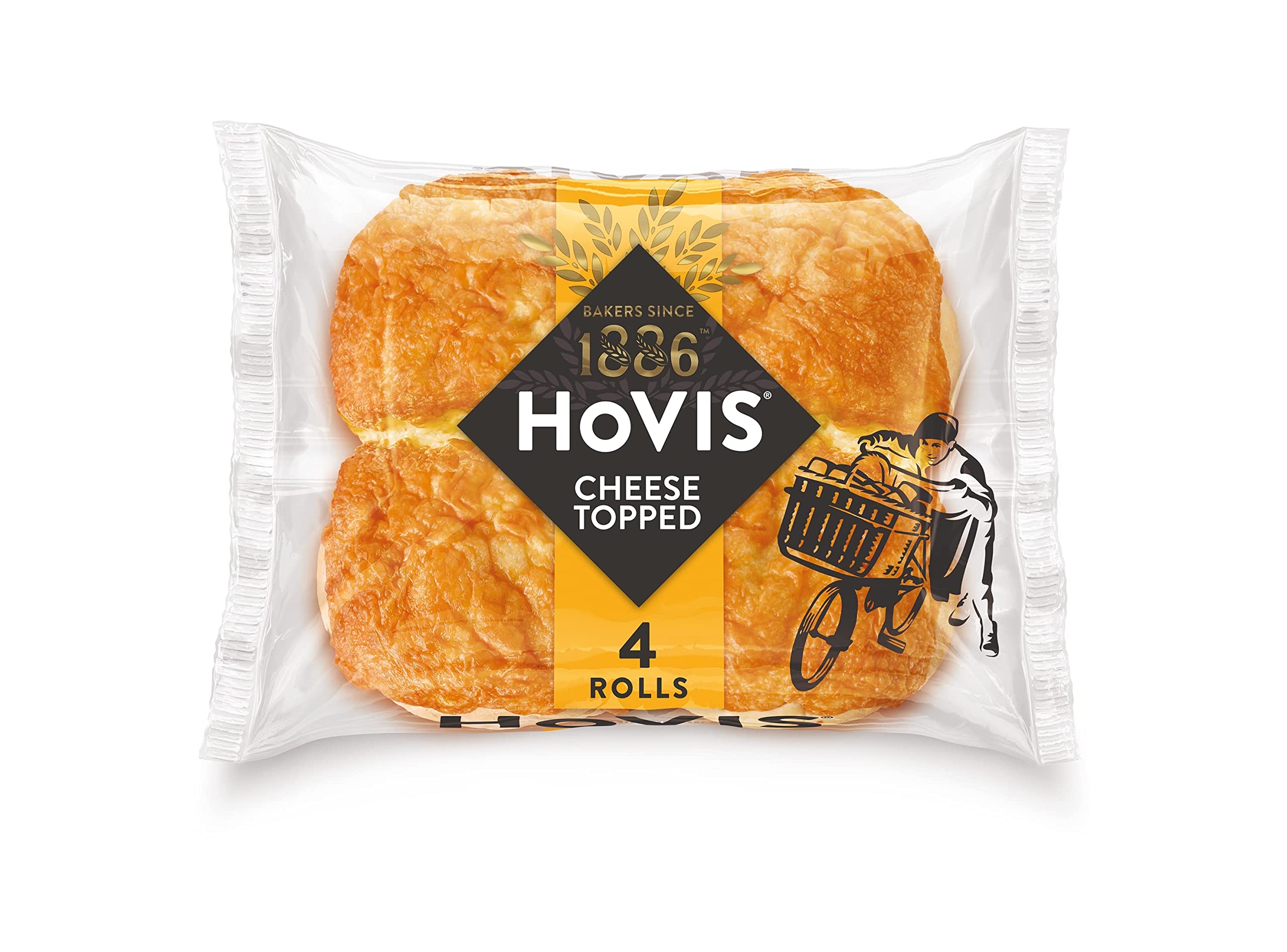 Hovis Cheese Topped Rolls, Pack of 4