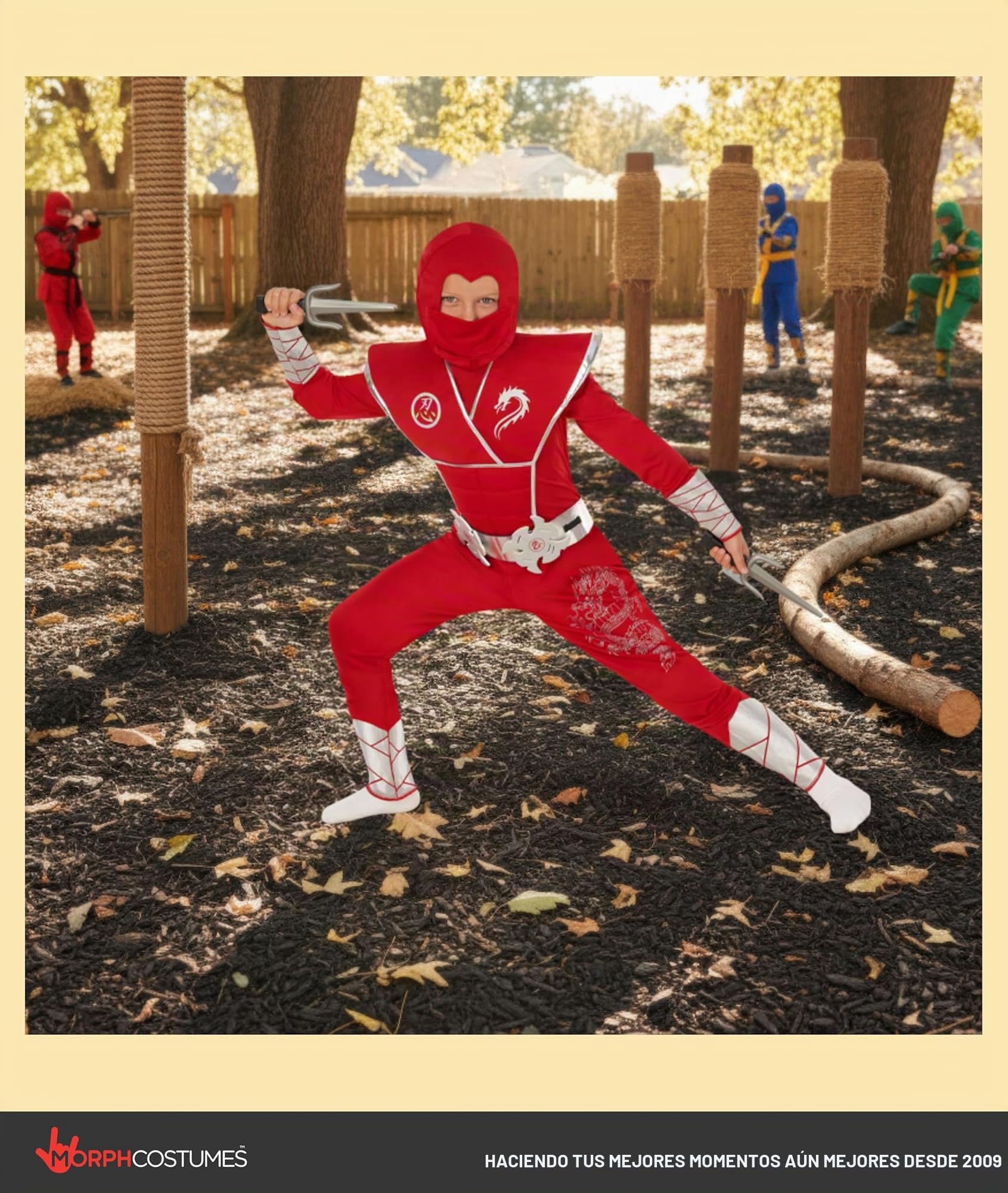 Morph Disfraz Ninja Niño, Traje Ninja para Halloween, Disfraz Halloween Niño