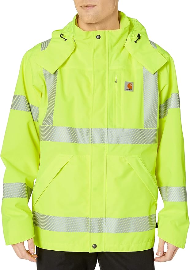 Carhartt Mens High Visibility Class 3 Waterproof Jacket Amazon.ca