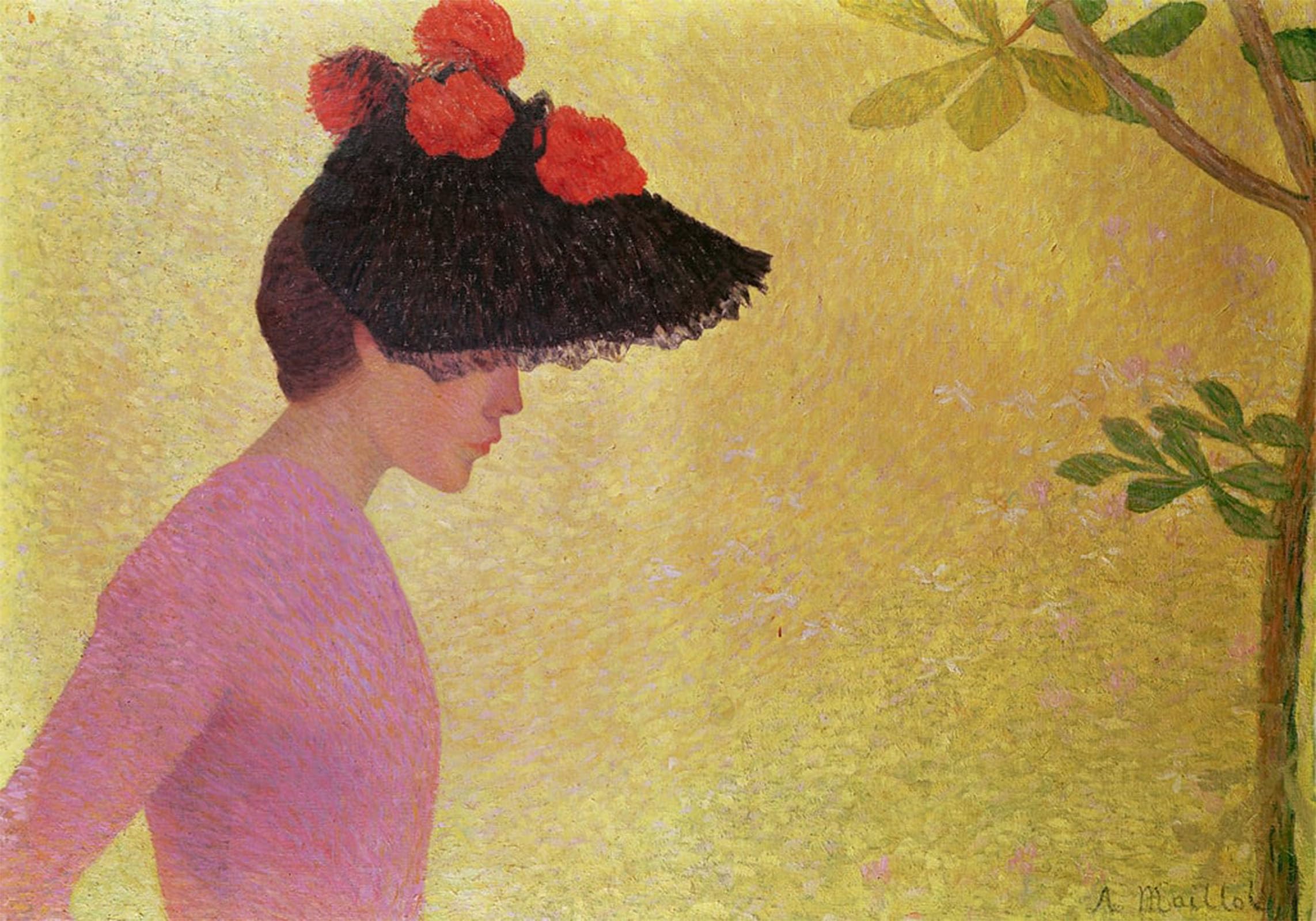 ARTXLXXBN Famous Print Painting Colorful Art Print Profile of a Young Woman by Aristide Maillol Canvas Art Decorations for Home Decor 60x90cm