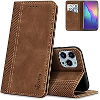 Vista 17 de Compatible con OnePlus 15 Funda protectora de piel sintética con función atril y función atril, magnética, color negro