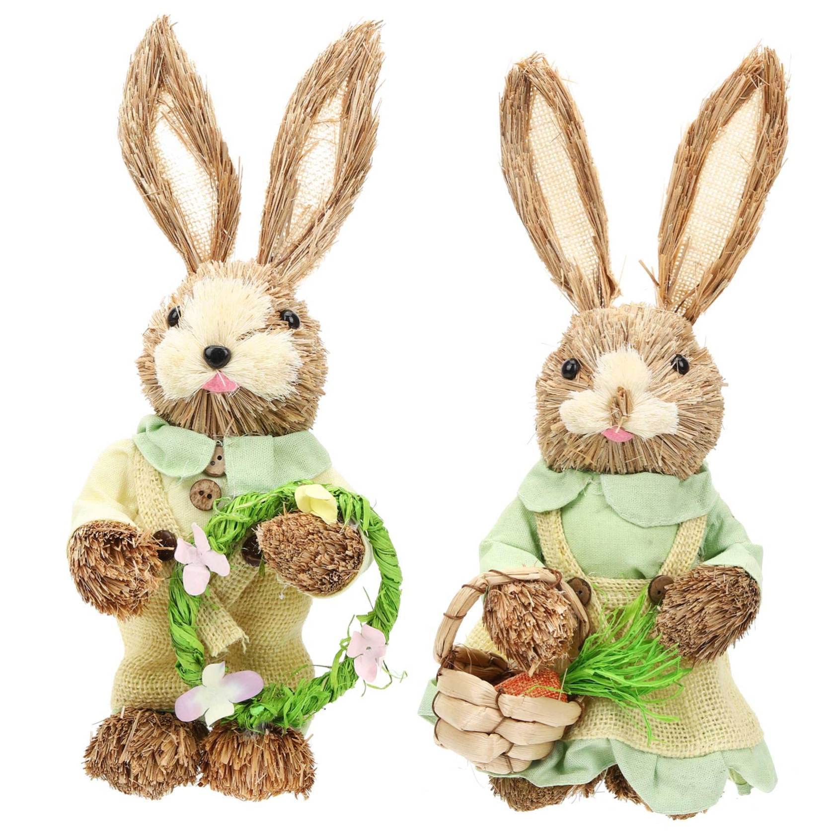 かわいいわらウサギイースターデコ手作 かわいいわらウサギイースターデコ手作 Amazon.co.jp