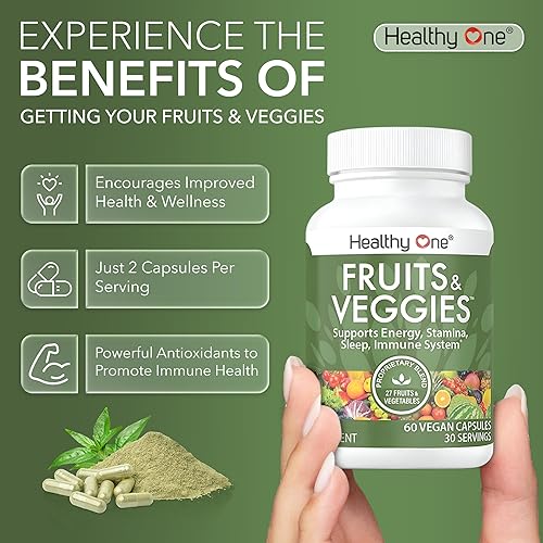 Miniatura 6 de Healthy One - Suplemento de frutas y verduras, 27 superalimentos, vitaminas de frutas y verduras para adultos, píldoras de frutas y verduras,