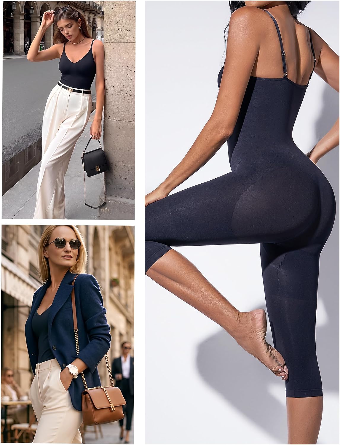 Women's Capri Tummy Control Seamless Shapewear Bodysuit