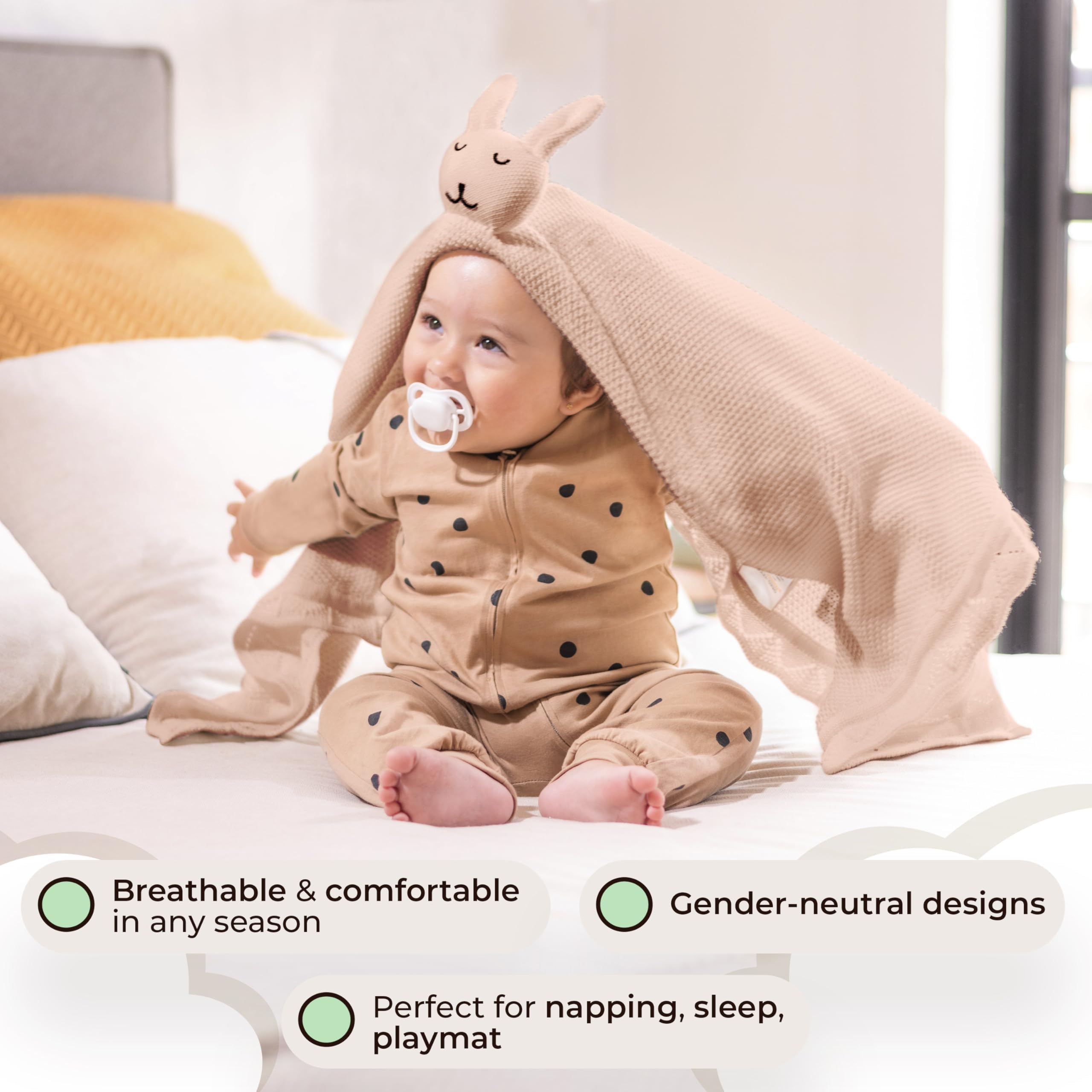 Manta orgánica para bebé para niños y niñas, edredón de felpa para bebés recién nacidos, algodón de punto súper suave y cálido, mantas para cochecito de bebé, regalos cristianos para