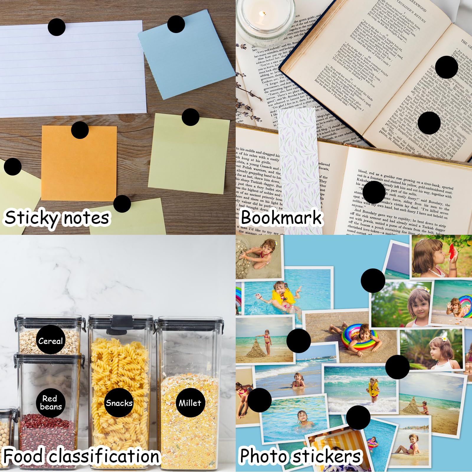 4 X 40 Mm Di Diametro Adesivo Rotondo Nero – Toppe – Gel Lucido Bombato - Foto 2