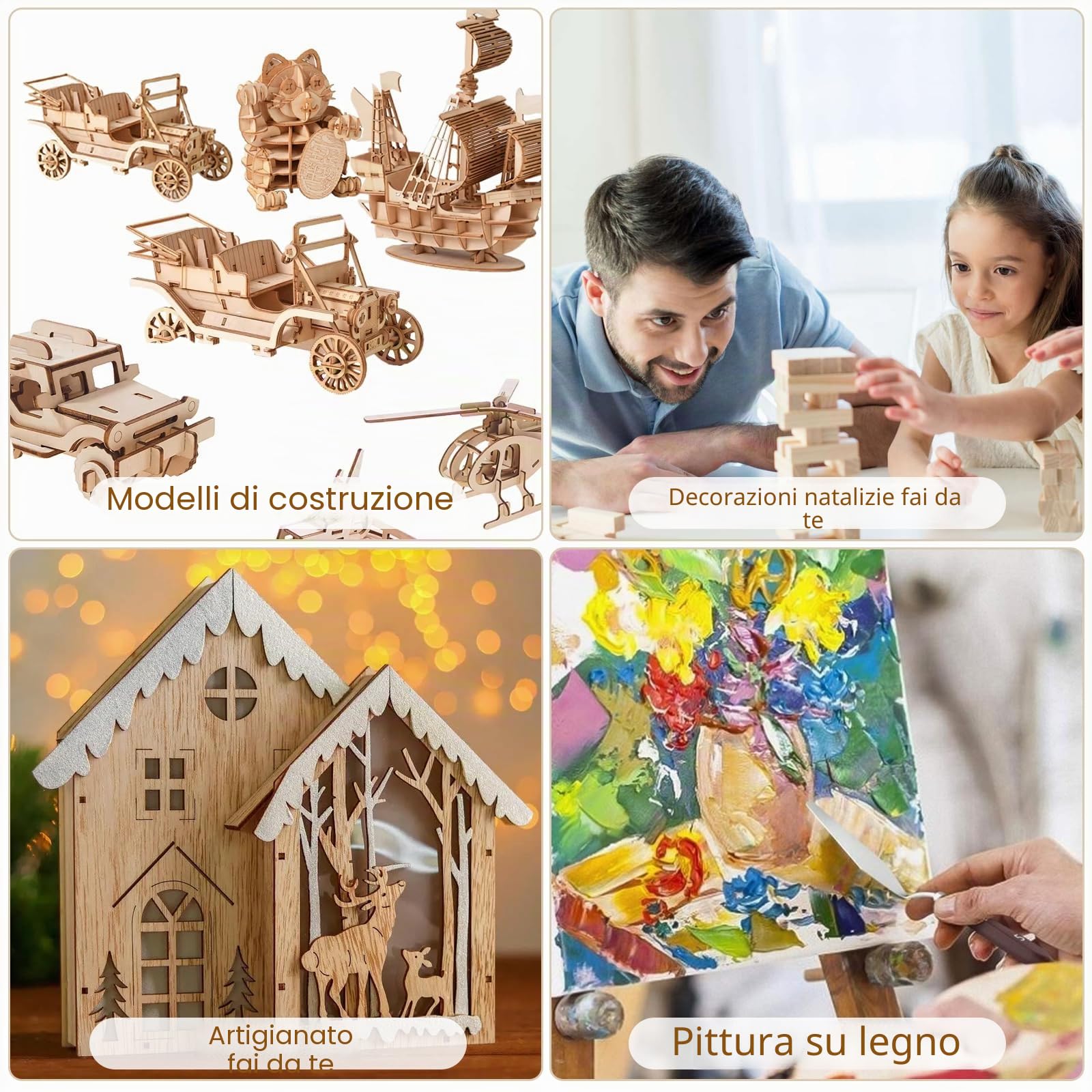 Zikenis 20 pezzi A4 compensato di tiglio,300 x 210 x3.5 mm compensato multistrato,compensato di tiglio laser da 3 mm,pannelli di legno per artigianato,per artigianato, taglio del legno,modellismo