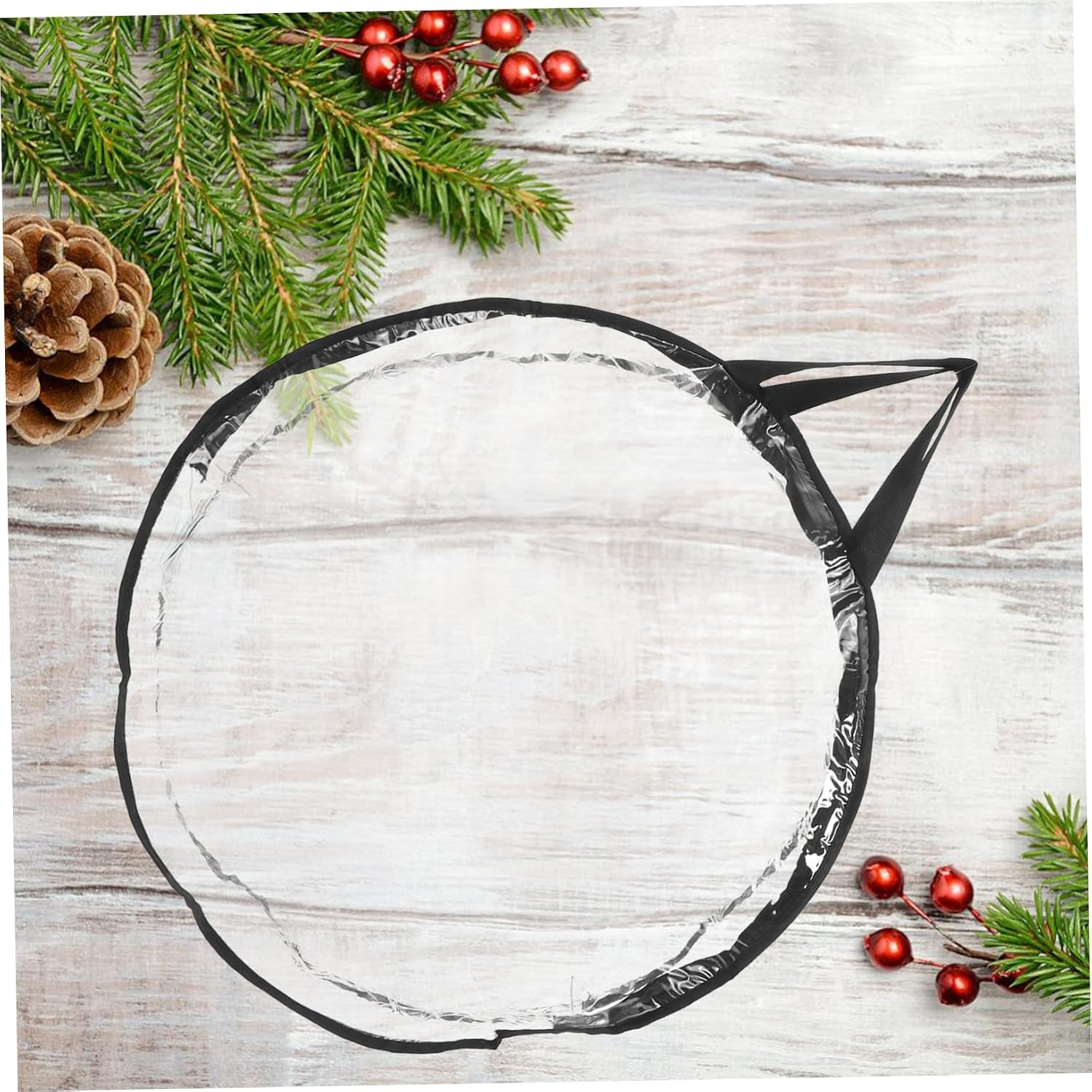 Transparent Christmas Wreath Storage Bag Foldable Wreath Holder Large Capacity Christmas Garland Organizer for Easy Holiday Prep