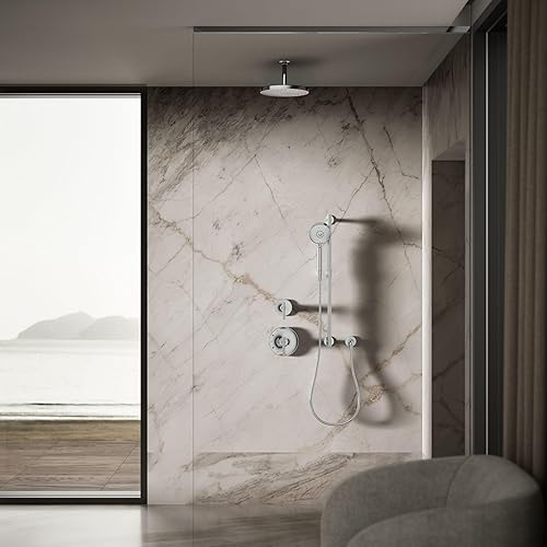 Miniatura 34 de Kohler 76465-Y-BN Awaken Cabezal de lluvia de una sola función, 2.5 gpm, níquel cepillado vibrante Vibrant Brushed Nickel,Negro mate,Bronce frotado