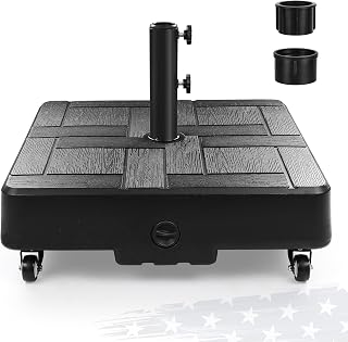 FRUITEAM 155 LBS Fillable Mobile Umbrella Base with Wheels