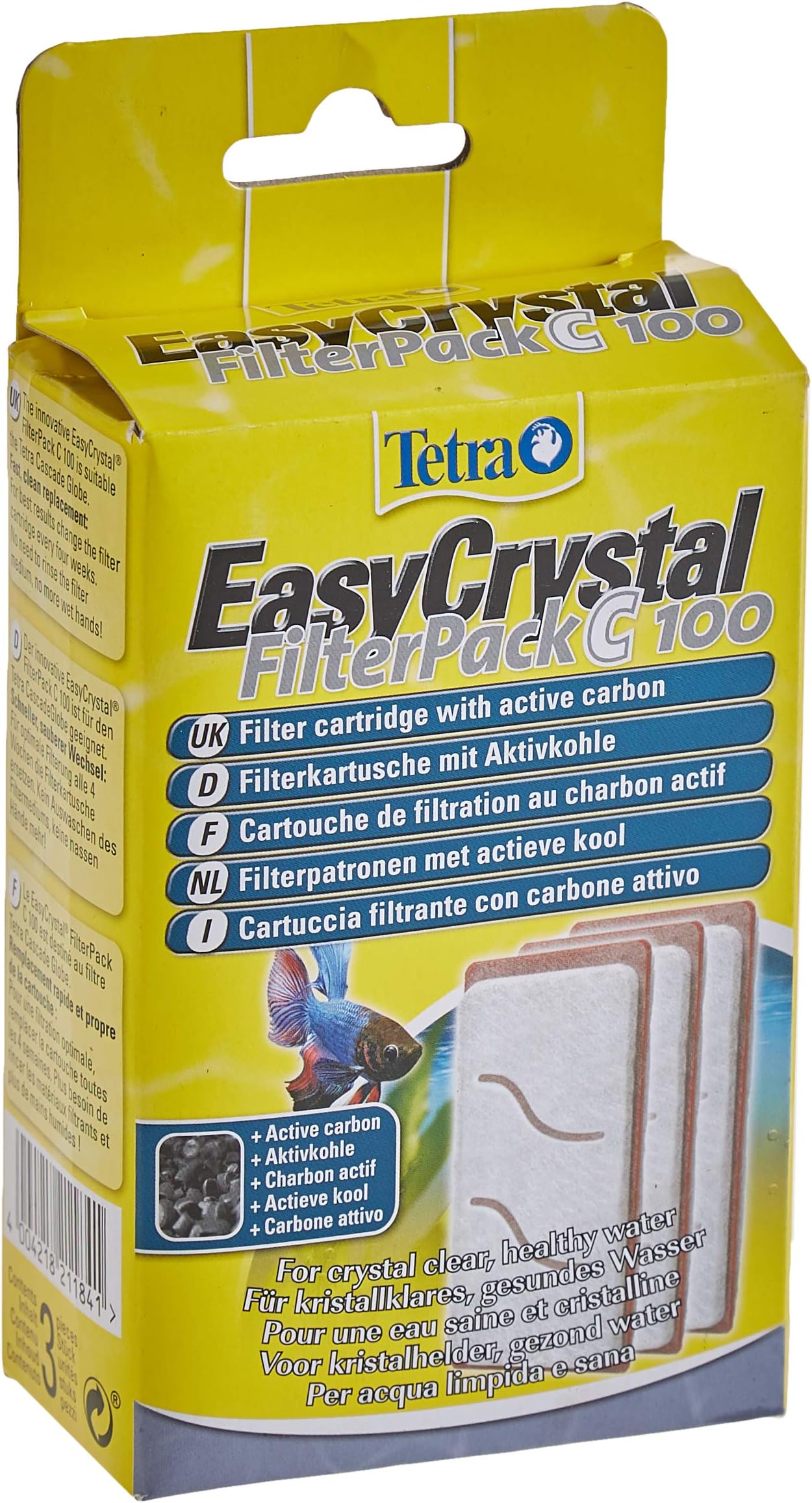 Tetra EasyCrystal Filter Pack C250/300 mit Aktiv-Kohle, 3 Stück