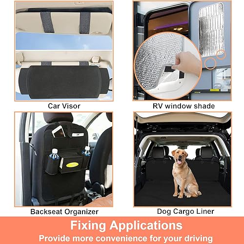 Miniatura 4 de KAEGREEL Cinta adhesiva de velcro con adhesivo para automóviles RV cinta adhesiva resistente a altas temperaturas para tapetes de automóvil visera