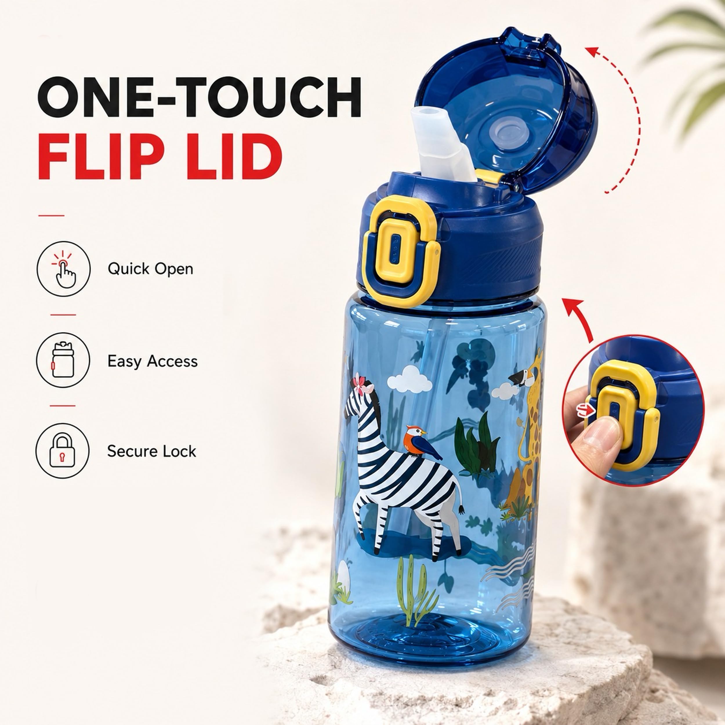 SLOVIC Kids Water Bottle - Jungle Design -3