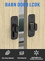 Vista 2 de Cerradura de puerta de granero abatible de 90/180 grados, protege la privacidad, pestillo de puerta corredera de seguridad, pestillos de puerta