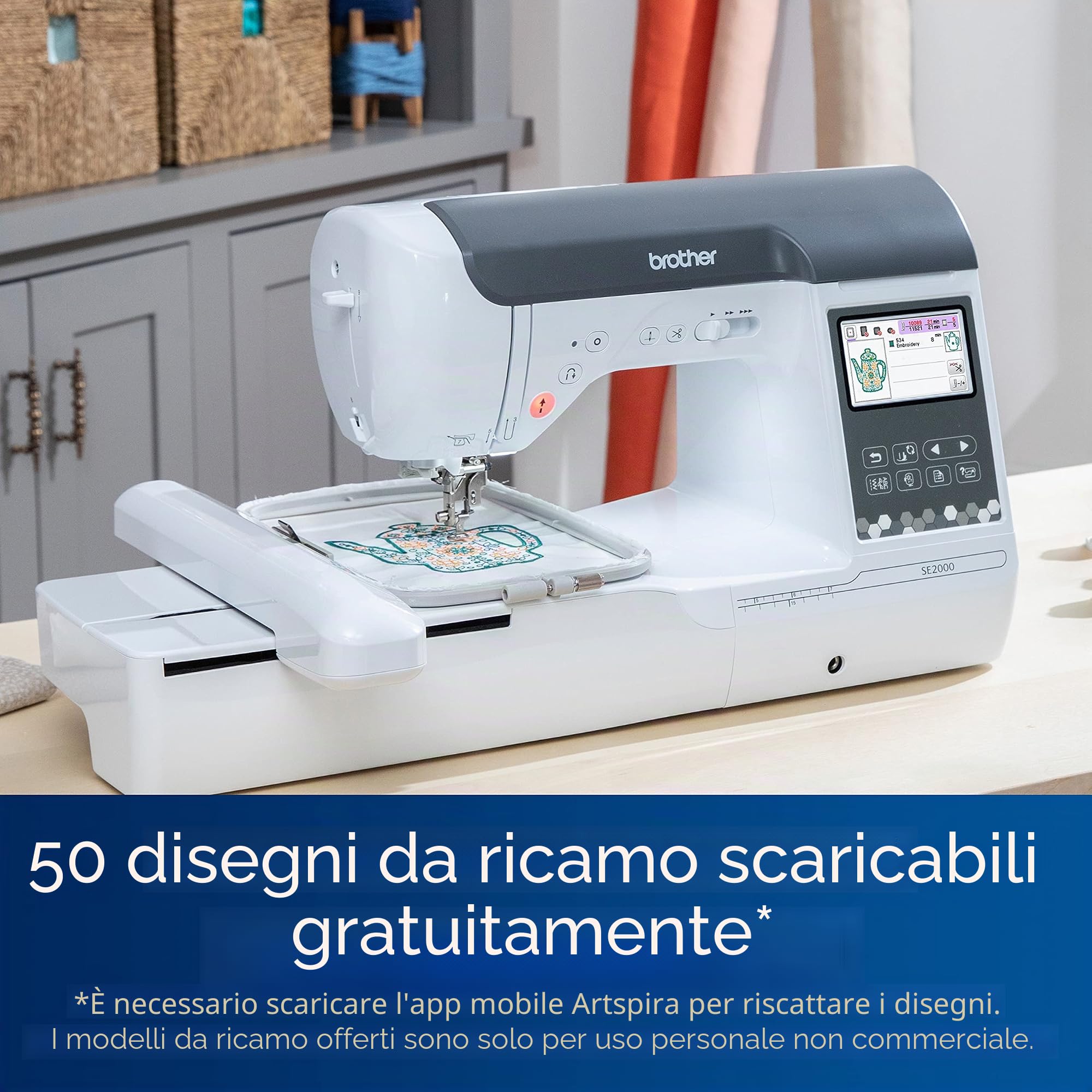 Brother SE2000 Macchina da cucire e ricamo computerizzata