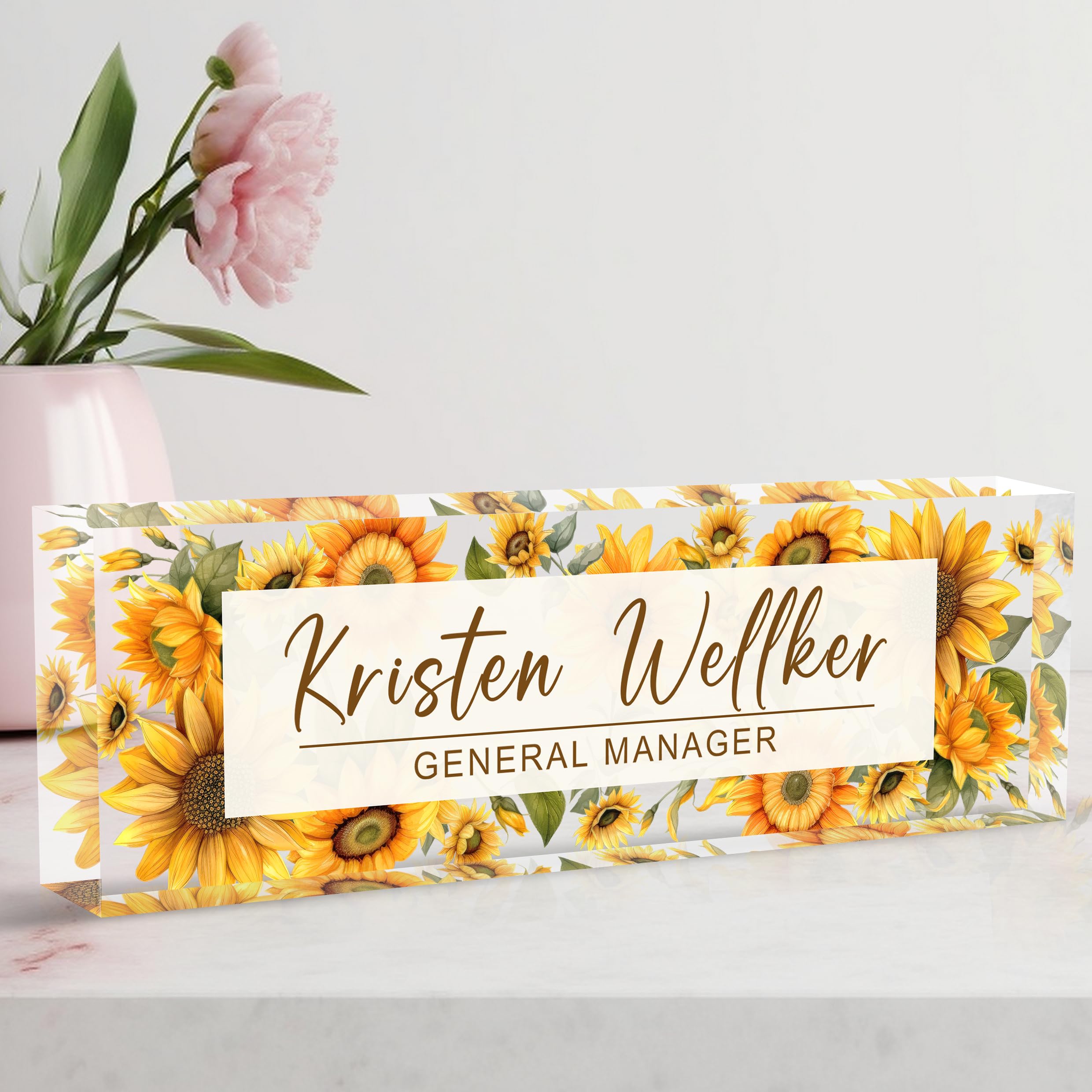 Name Plate for Desk, Custom Office Desk Decor The Office Gifts for Women Men, Employee Appreciation Gifts for Boss, Manager, Teacher, Nurse