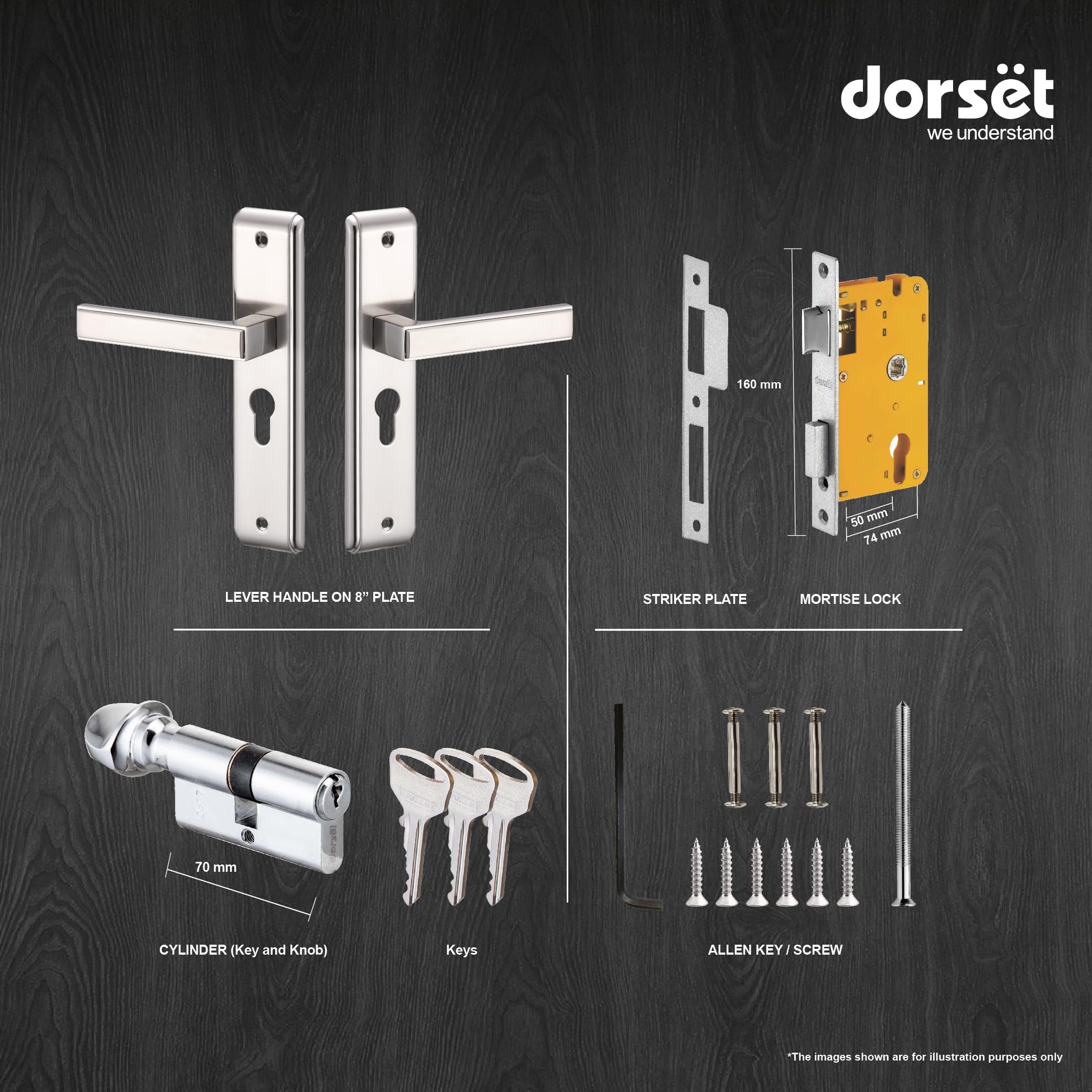 ラダーシリーズ 63冊セット Dorset Kaira 8 inch Mortise Door Lockset - 70 mm Key and Knob
