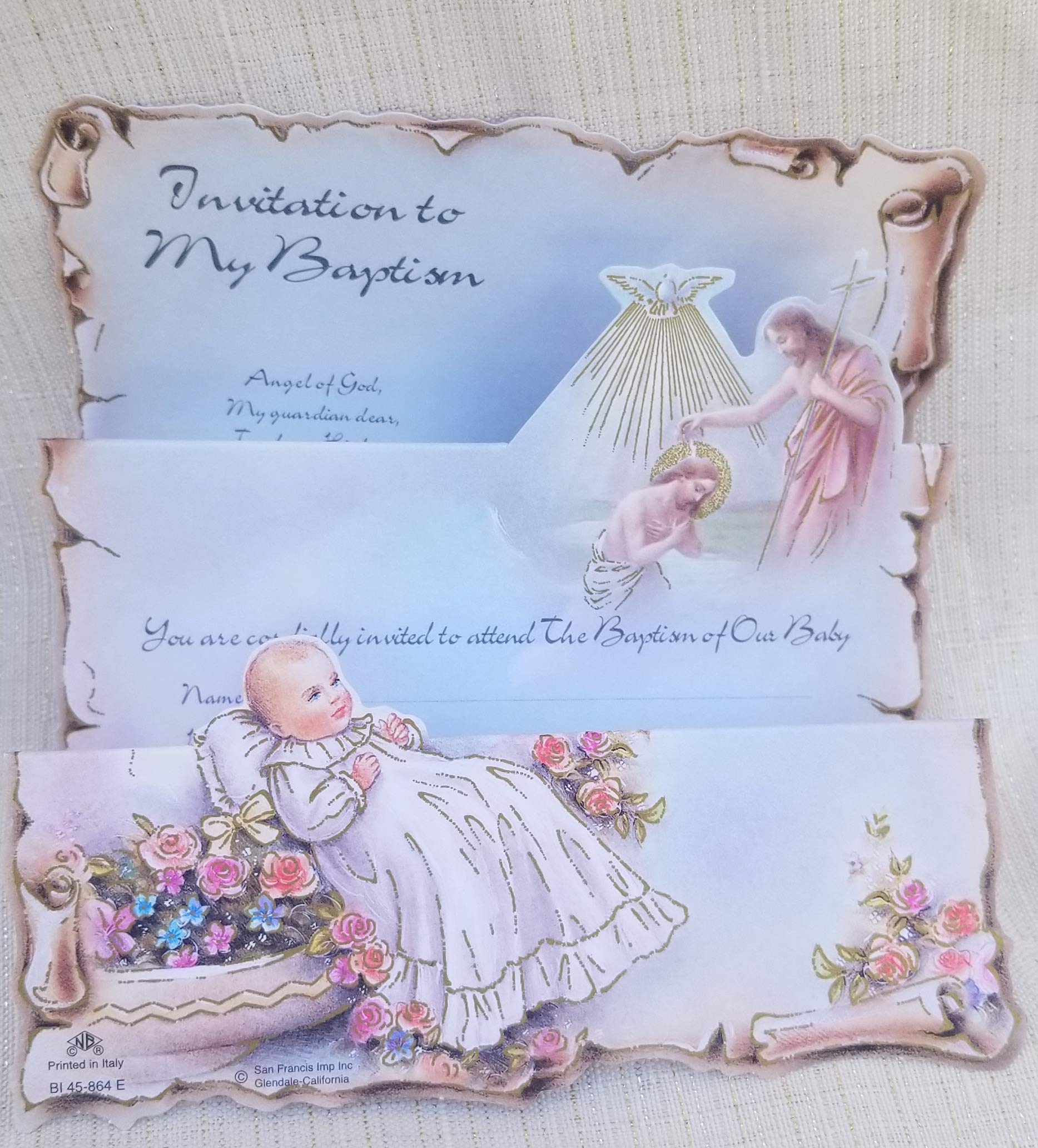 Buy DPW Baptism Bautizo Christening Party Invitations English