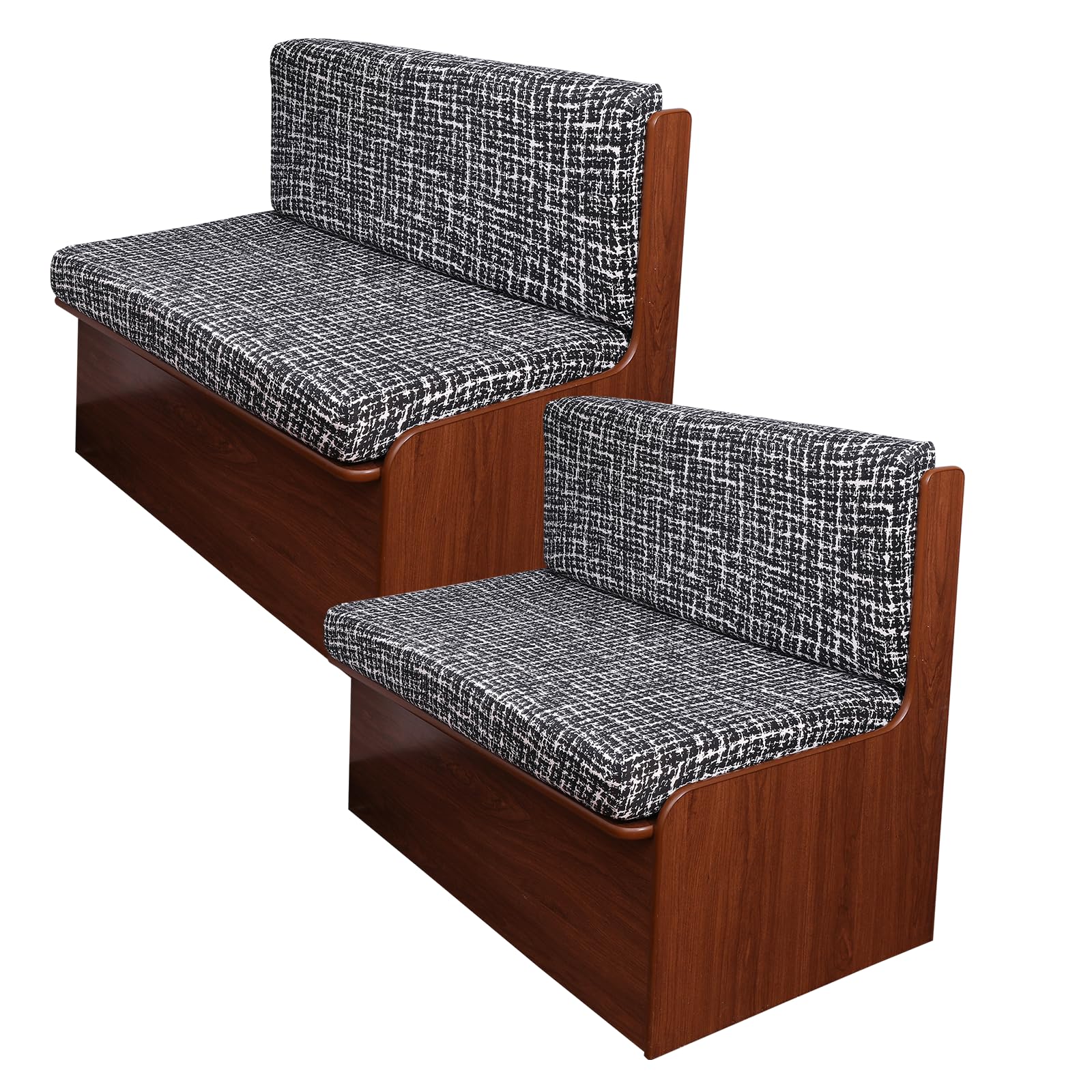 KRFOONN RV Dinette Cushion Covers Stretch Camper Cushions Cover Replacement Couch Cushion Slipcovers Washable Loveseat Slipcovers for Travel Trailer Couch Includes 2 Backrest Cover & 2 Bench Cover, 09