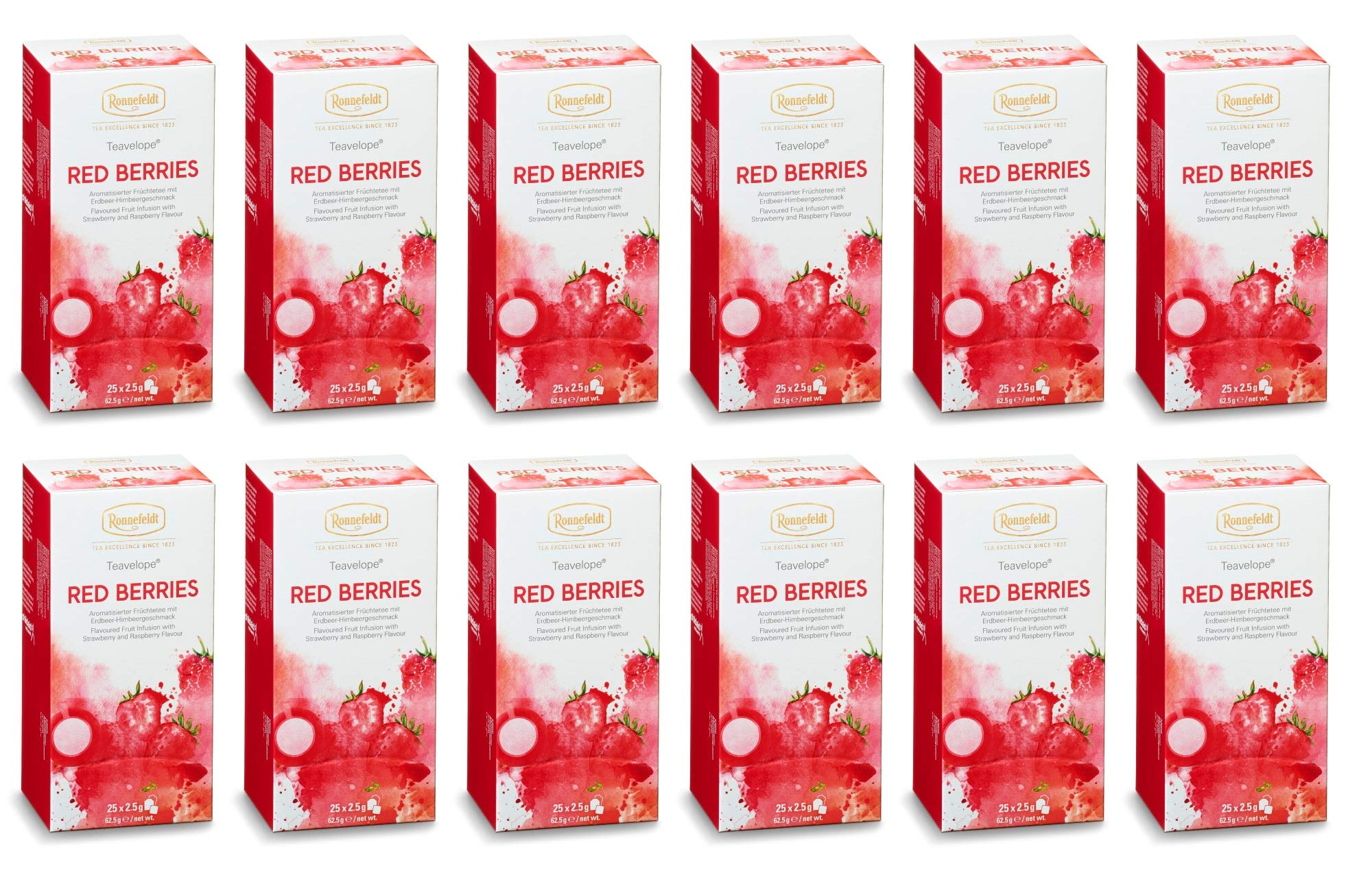 Ronnefeldt Teavelope® Red Berries, 12 x 25 Teebeutel, 12er Pack, 750 g