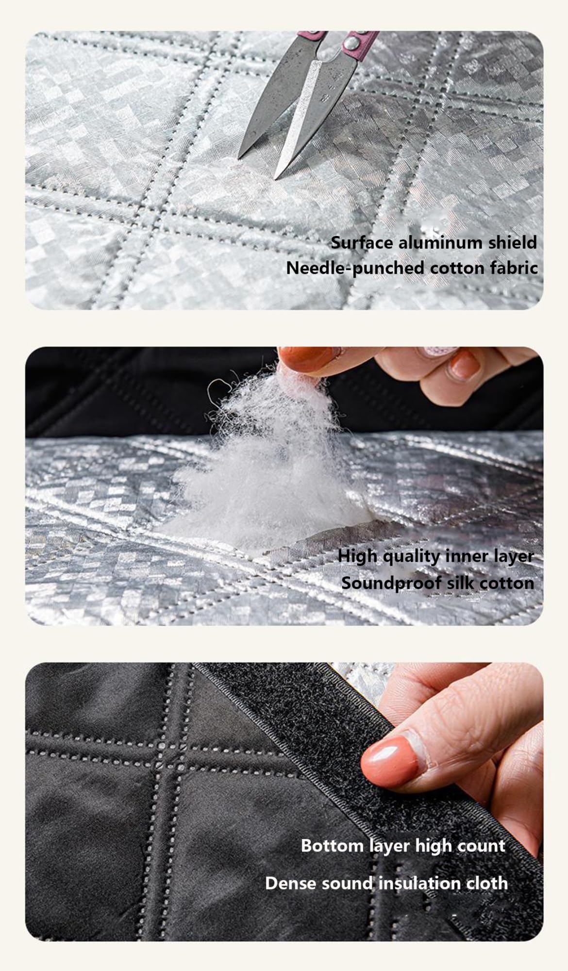 SOLDAX Thermique Isolation Porte Avec Coton,Rideau D'occultation Coupe-Vent Imperméable,Porte Temporaire Pour Couloir,Rideaux Anti-Chaleur,Rideau De Porte De Protection Contre Le Froid