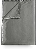 Vista 12 de Sábana encimera de satén tamaño individual, de lujo y suave como la seda, color azul bebé